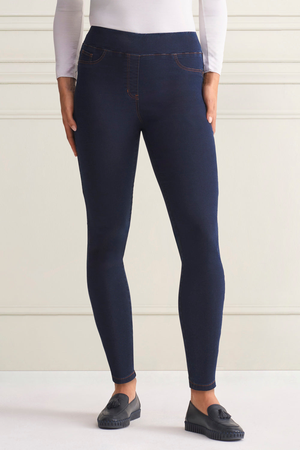 Bengajean® Good Earth Cotton® Skinny Leg Jeans for Women - High Waist Denim Pants in Classic Blue | Perfect for Casual Wear, Office Outfits & Everyday Comfort