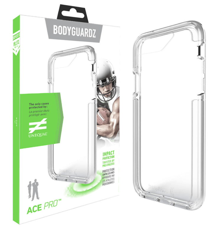 Bodyguardz Ace Pro Clear Case for iPhone 6 Plus/7 Plus/8 Plus - Slim Protective Cover with Scratch Resistance | Perfect for Everyday Use, Travel & Outdoor Activities