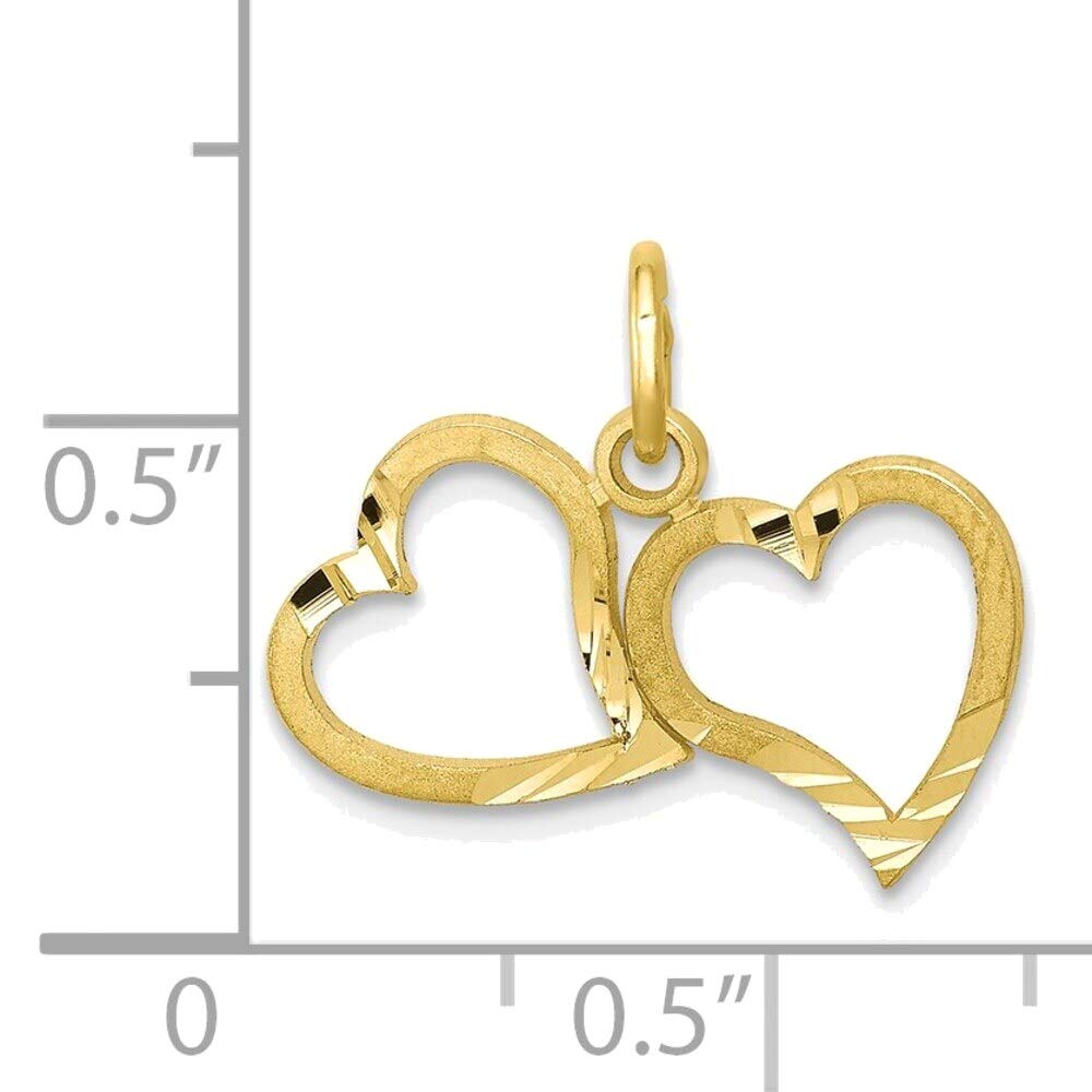 10K Yellow Gold Heart Charm Jewelry - Perfect for Gifts & Anniversaries