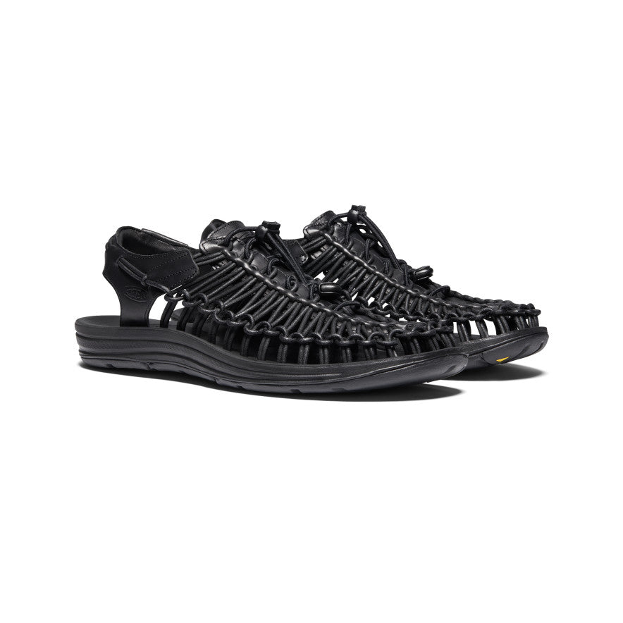 Premium Men's UNEEK Genuine Leather Shoes - Black | Comfortable & Stylish for Casual Wear, Office & Outdoor Activities