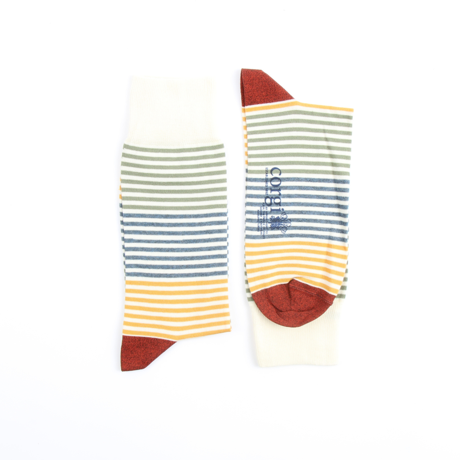 Men's Multi Stripe Cotton Socks - Breathable & Comfortable Casual Socks for Everyday Wear, Work, and Sports | Pack of 3 Pairs