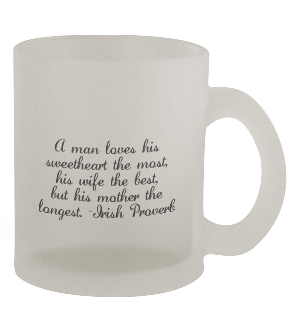 Middle of the Road Irish Proverb #160 - Funny 10oz Frosted Glass Coffee Mug - Perfect for Tea, Hot Chocolate & Office Humor Gifts
