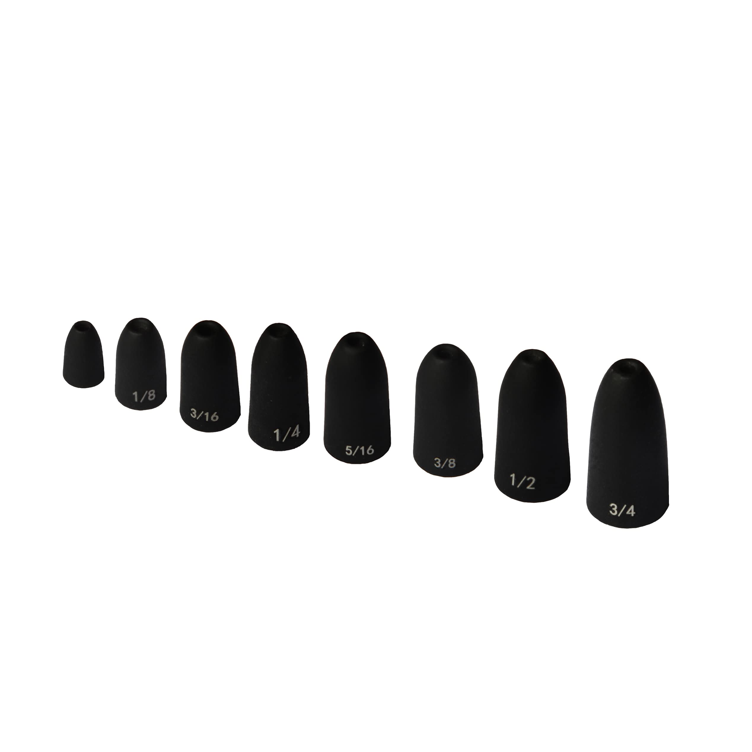 Premium Tungsten Worm Weights for Bass Fishing - Flat Shiny Black Bullet Sinkers | Durable & Eco-Friendly Fishing Gear for Freshwater & Saltwater Angling