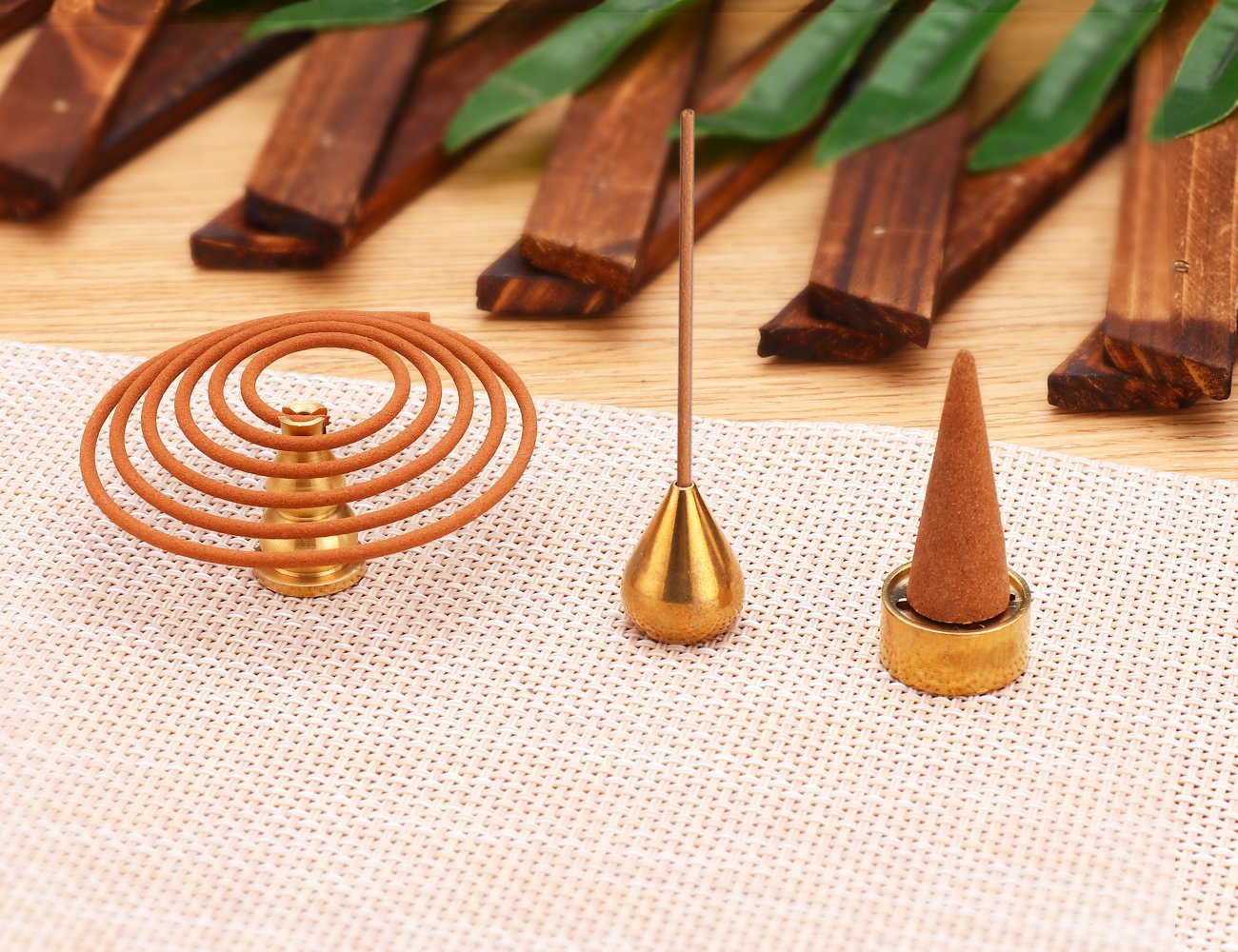 Premium Brass Incense Burner - Cone, Coil & Stick Holder (3 Styles) - Perfect for Meditation, Yoga, Aromatherapy & Home Decor