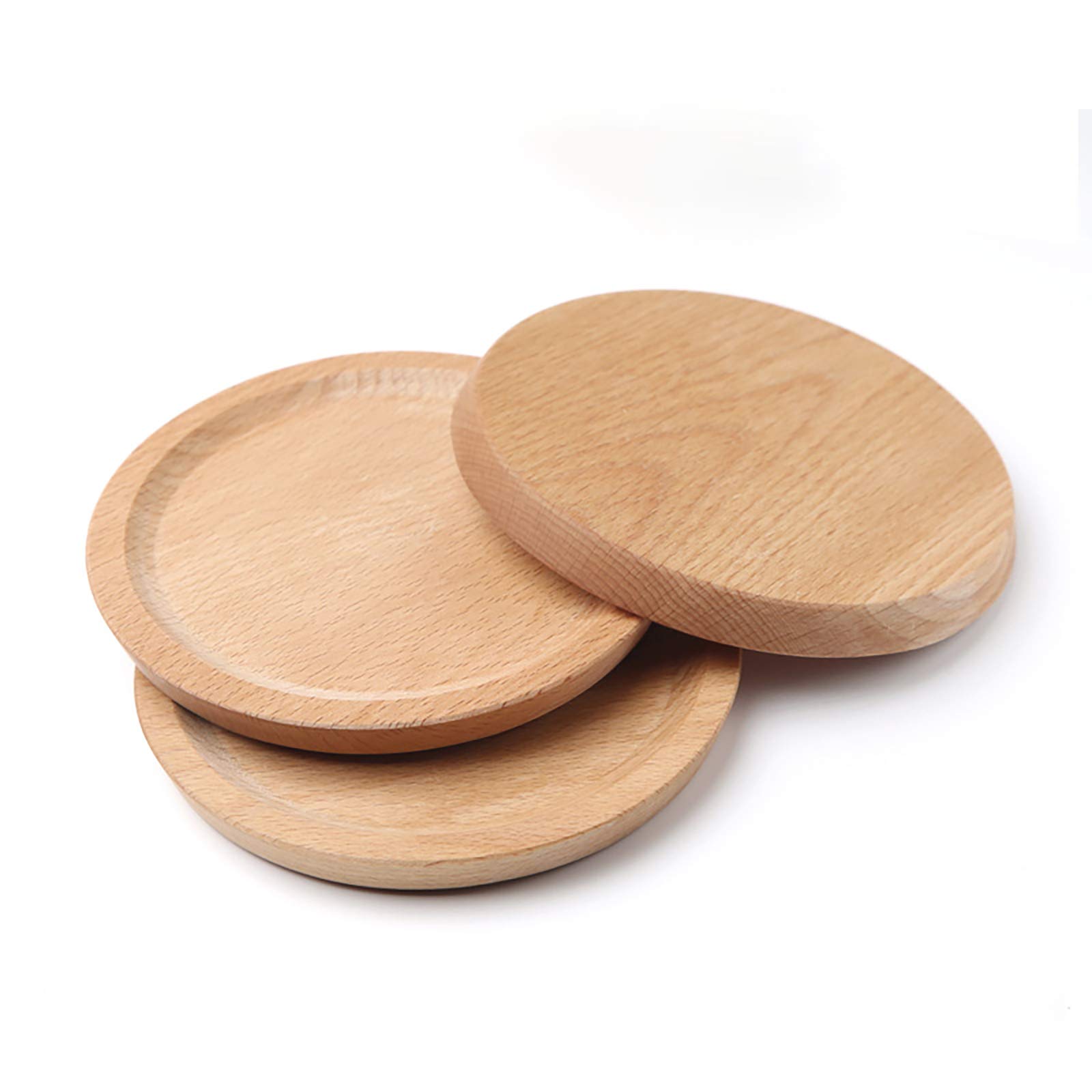 Wooden Jewelry Display Tray - Small Decorative Ring Dish, Key Holder & Jewelry Organizer for Earrings, Necklaces, Bracelets, Watches (Rounded) - Perfect for Dresser Top, Vanity Decor & Gift Giving