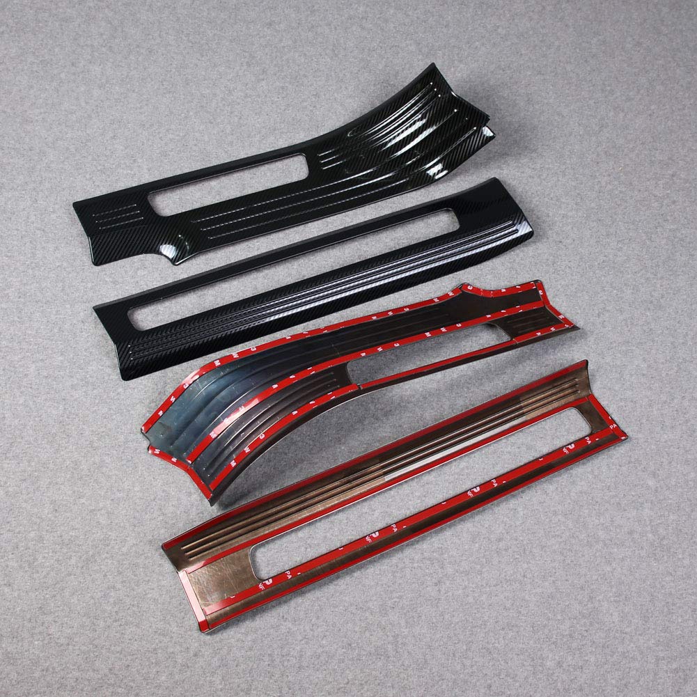 Volvo XC90 Interior Door Sill Protectors 2016-2025 - Carbon Fiber Style Scuff Plates for Car Door Protection & Stylish Upgrade