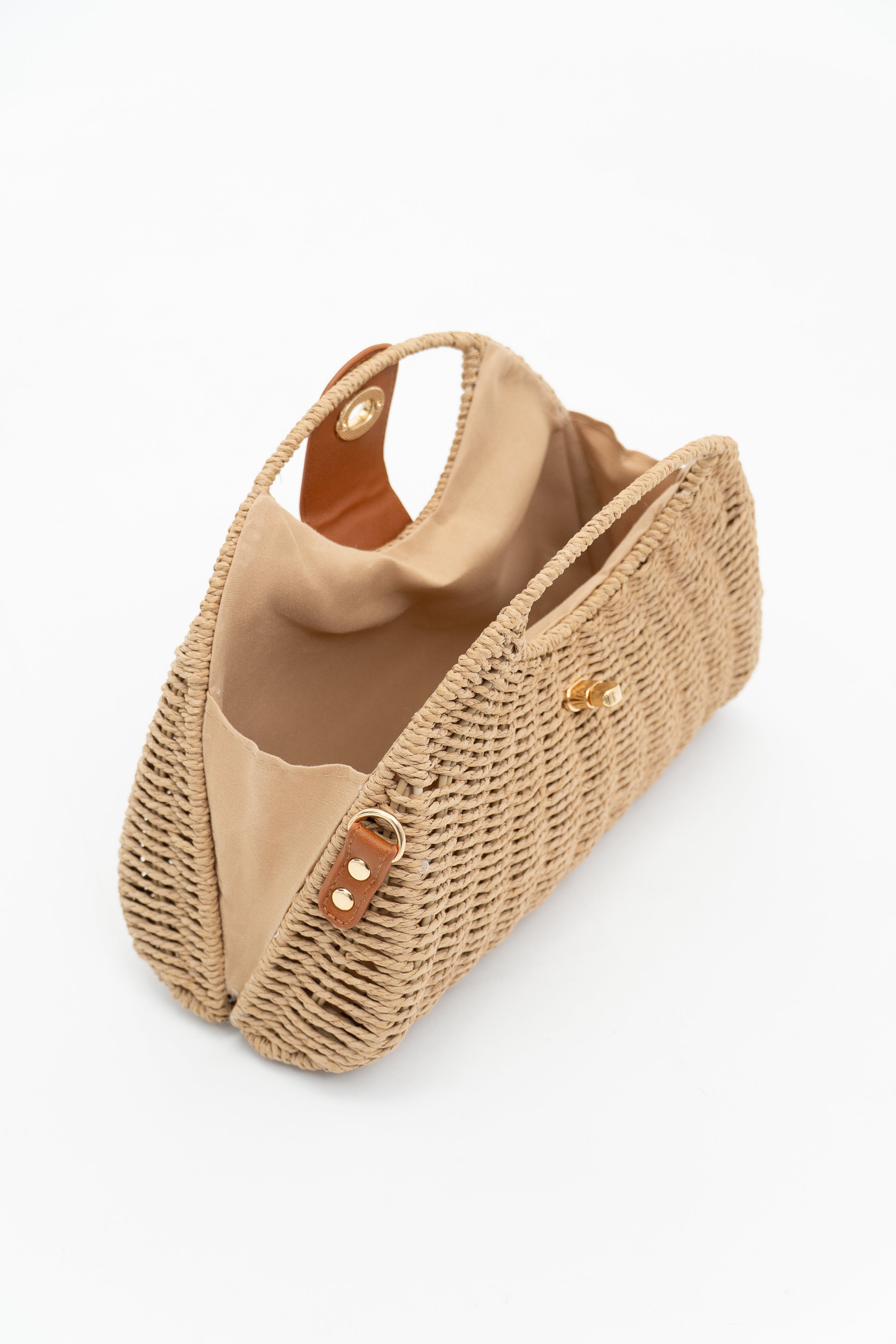 Stylish Small Rattan Handbag for Women - Eco-Friendly Woven Crossbody Purse - Perfect for Beach, Vacation & Summer Outfits
