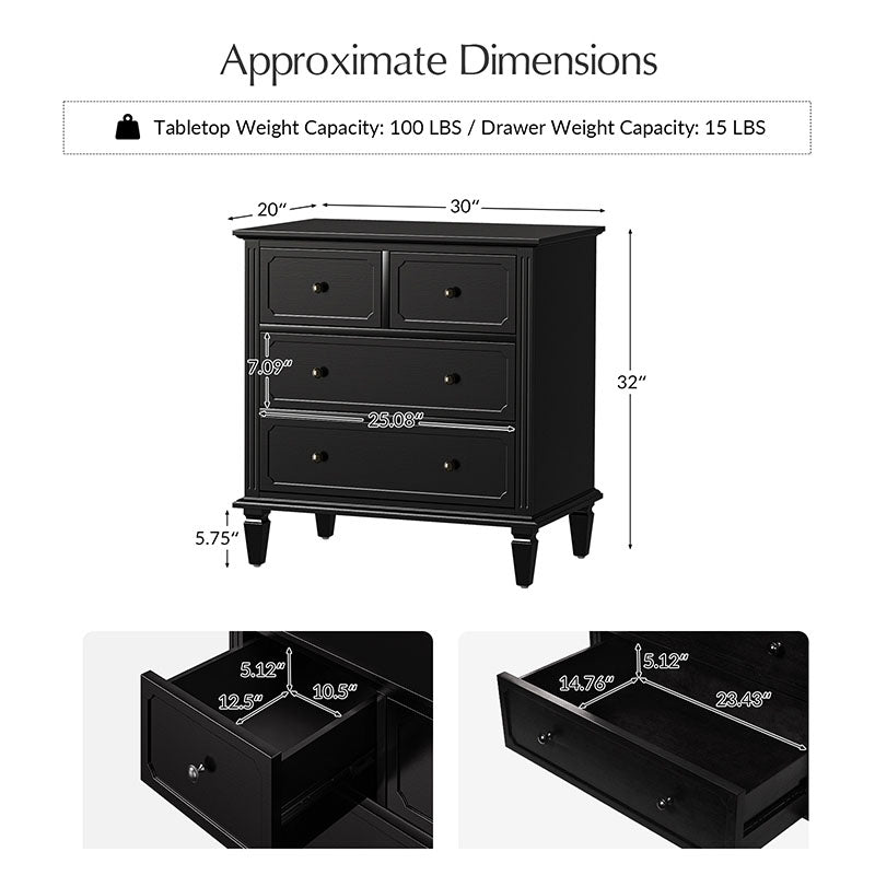 Isidro Accent Chest of Drawers with USB Charging Station - Modern Bedroom Dresser with 3 Drawers & Built-in Power Outlets - Perfect for Bedside Storage & Device Charging in Home, Office or Dorm Room