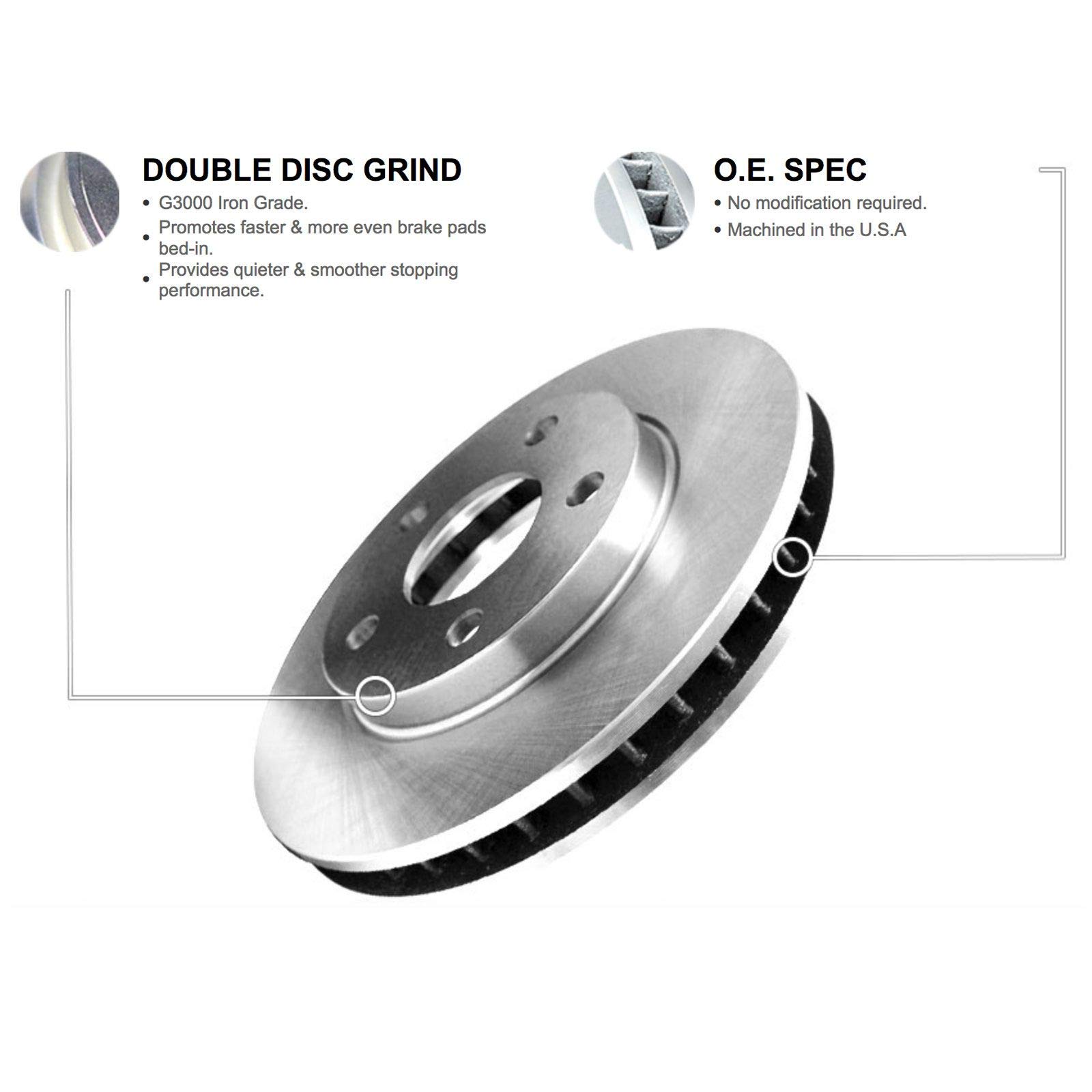 R1 Concepts Premium Ceramic Front Brake Pads and Rotors Kit - Compatible with 1983-1986 Porsche 944 | High-Performance Braking for Street & Track Use