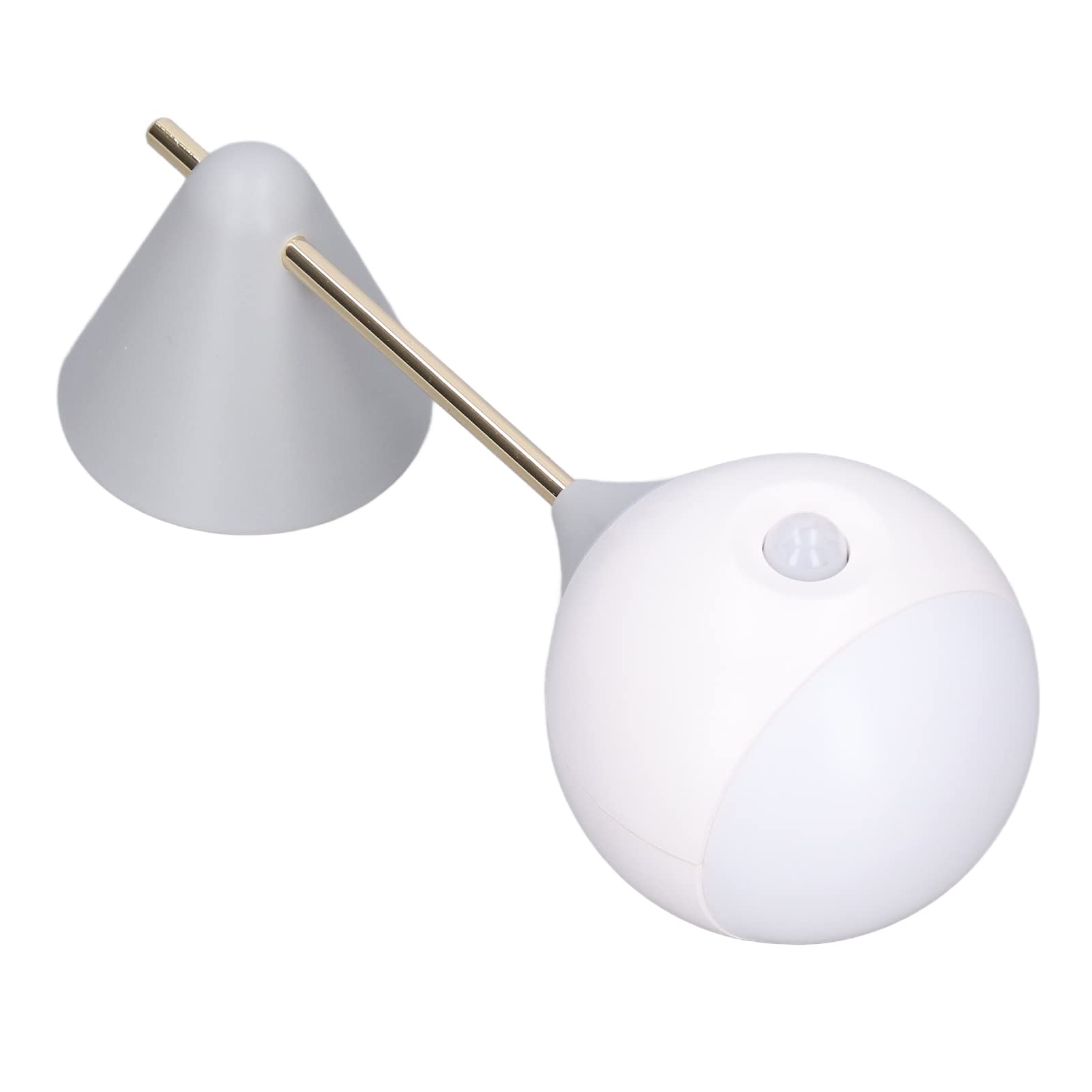 Rechargeable LED Wall Lamp with Motion Sensor - 3 Adjustable Warm Light Modes, Dual Sensing Technology for Bedroom, Hallway & Bathroom Night Lighting (Grey) - Perfect for Safe Nighttime Navigation and Energy-Efficient Home Illumination