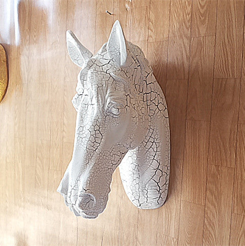 Animal Wall Mural - Horse Head Wall Decoration for Home, Hotel, Club & KTV - Soft Decor Sculpture & Buddha Statue - Perfect for Living Room, Bedroom & Office Décor