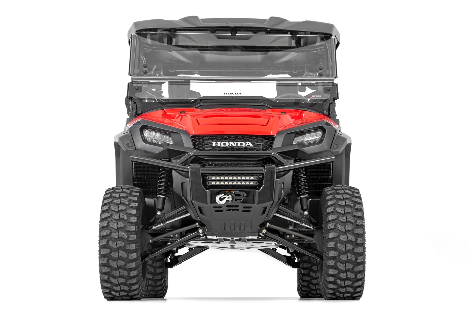 Rough Country Winch Mount Kit with RS4500S Winch for Honda Pioneer 1000 (2016-2022) - 4500 LB Synthetic Rope Winch for Off-Road, Hunting & Trail Riding - Heavy Duty ATV/UTV Accessory