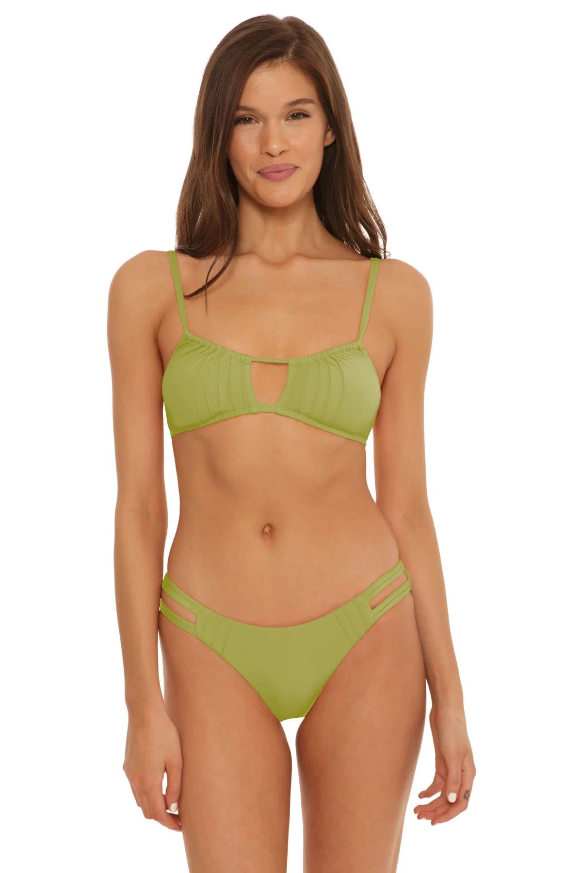 ISABELLA ROSE Keyhole Bralette Bikini Top - Sexy Swimwear for Women, Adjustable Straps, Comfortable Summer Beachwear for Pool Party & Vacation