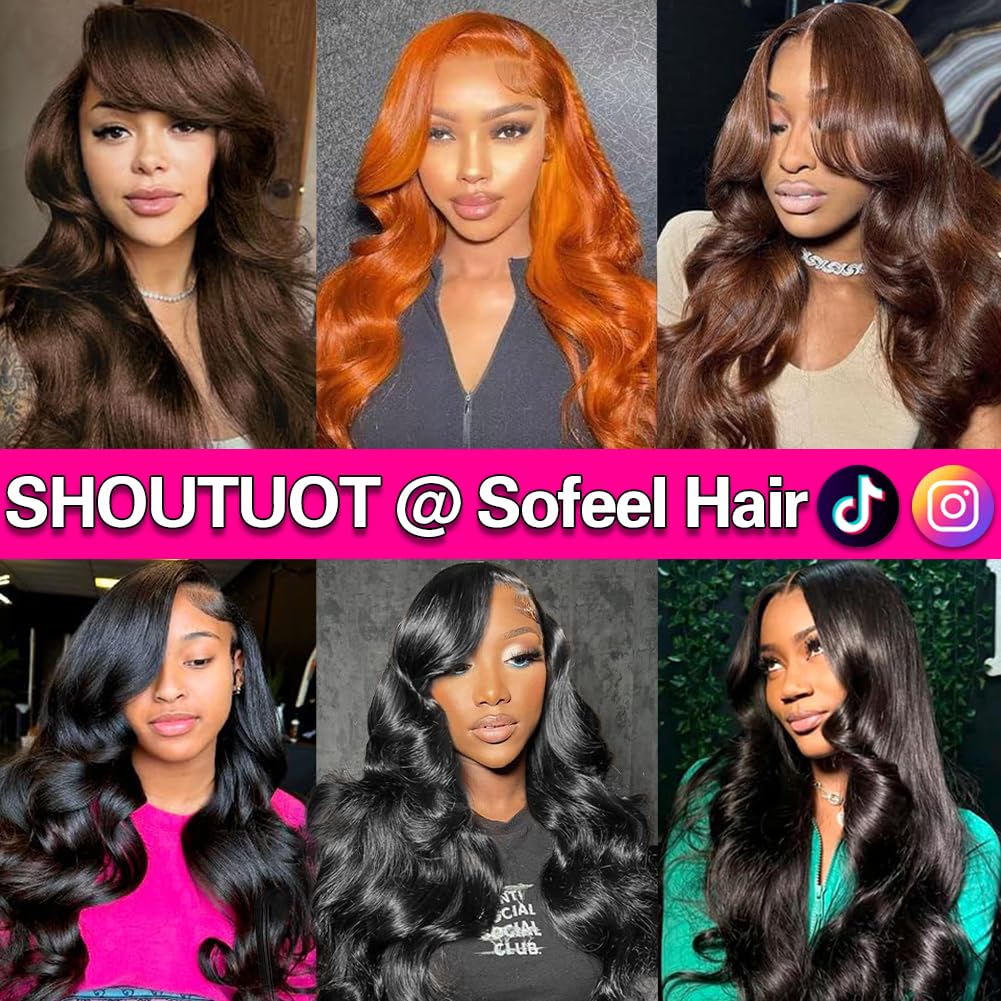 30 Inch Body Wave Lace Front Wigs Human Hair 200% Density HD Lace Frontal Wigs - Pre Plucked Natural Hairline, Small Knots, Tangle & Shedding Free - Soft & Thick Virgin Hair for Black Women - Perfect for Daily Wear, Cosplay, Parties & Special Occasions