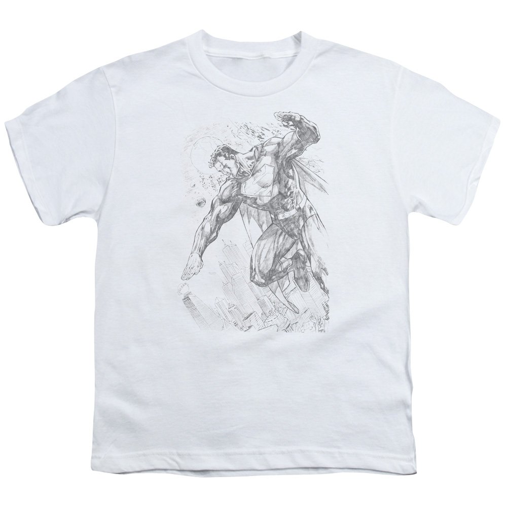 Superman Pencil City to Space Graphic T-Shirt for Men & Women - Cool Superhero Tee for Casual Wear, Cosplay & Comic Con