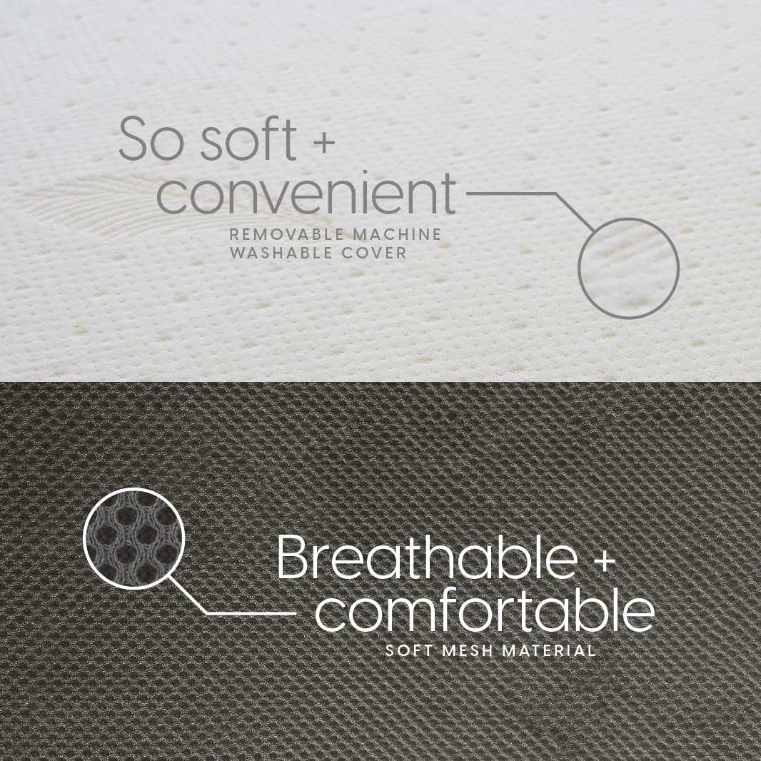 Milliard 4 Inch Twin Size Trifold Mattress - Portable Foldable Foam Floor Bed with Medium Firm Support & Washable Cover - Ideal for Guest Bed, RV Travel, Camping - 75