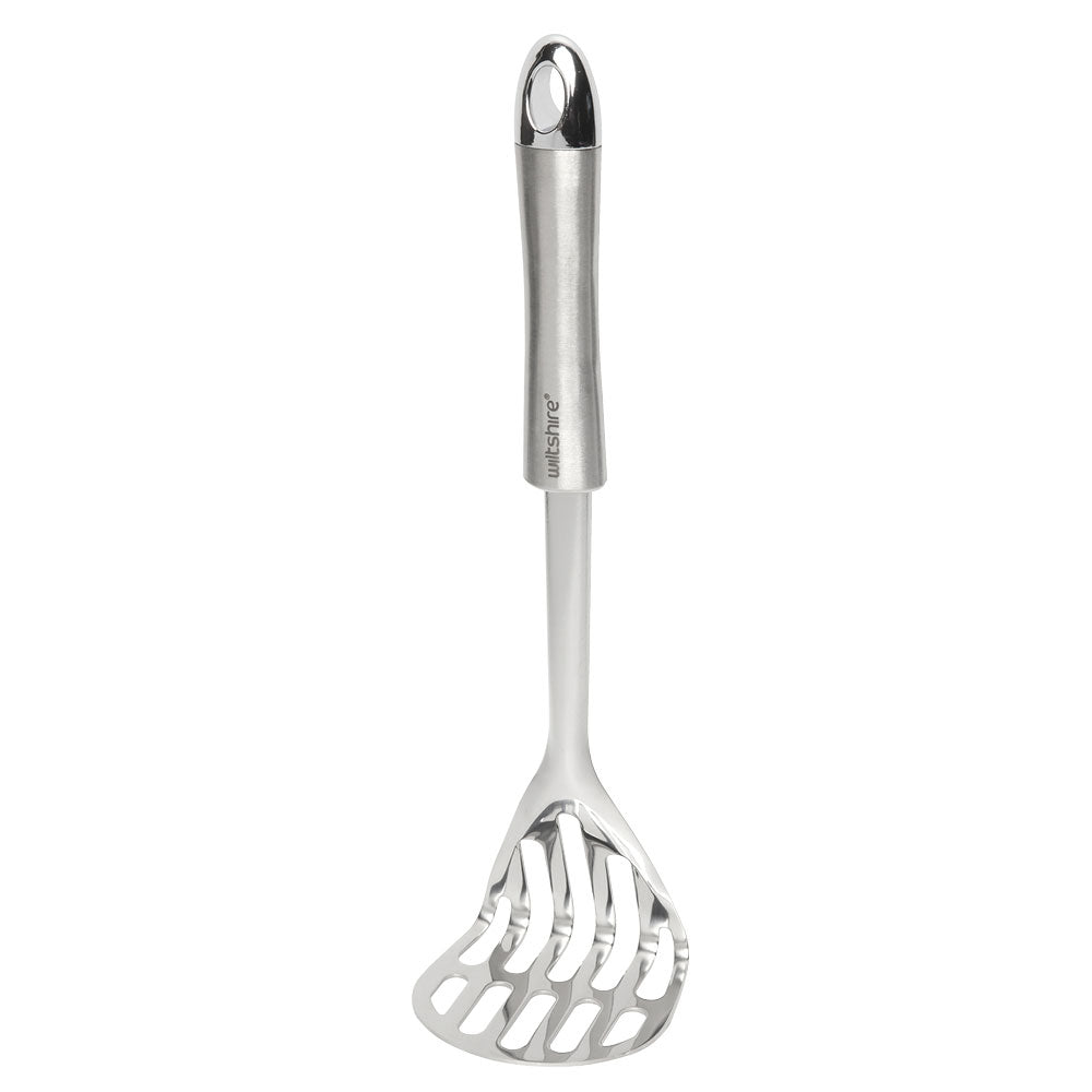 Premium Stainless Steel Potato Masher - Heavy Duty Kitchen Tool for Mashing Potatoes, Vegetables & Fruits - Perfect for Home Cooking, Restaurants & Catering Services