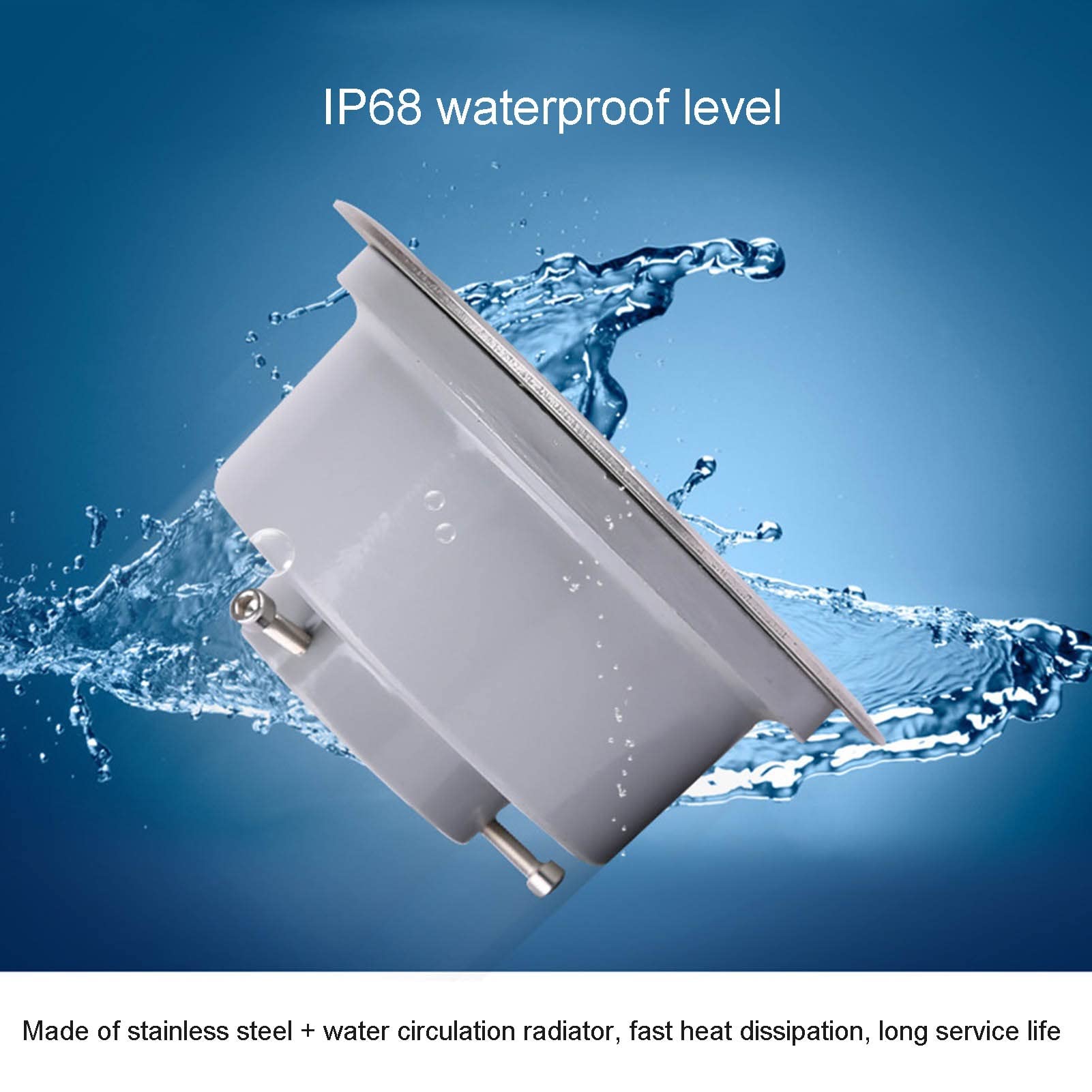 LED Ring Fountain Light - Stainless Steel IP68 Waterproof Underwater Pool Light with Middle Hole - Low Voltage LED Pond Lights for Garden, Swimming Pools, Fountains & Waterfalls - Perfect for Landscape Lighting and Water Feature Illumination