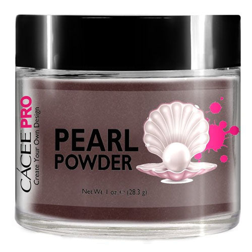 Cacee Pearl Powder Nail Art #64 Pecan Brown - Professional Nail Dip Powder for Salon & Home Manicure, Long Lasting & Shimmering Nail Polish for Women, Perfect for Parties, Weddings & Special Occasions