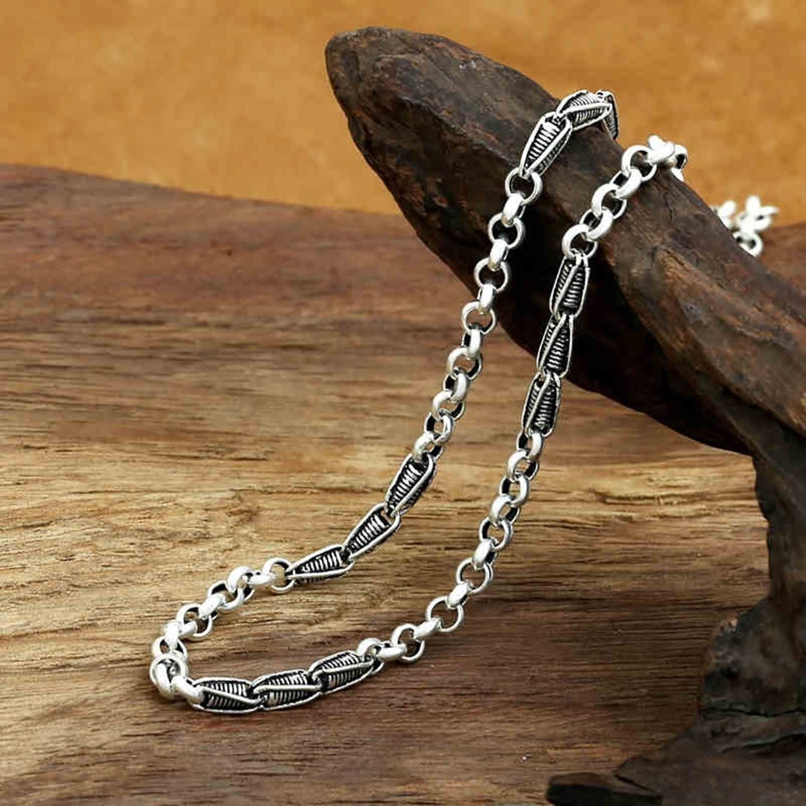 4mm Sterling Silver Men's Chain Necklace - 18 Inch Adjustable Length for Layering & Everyday Wear | Durable & Stylish Jewelry for Men, Gift for Him, Wedding, Party & Casual Outfits