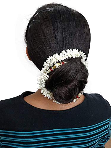 Bun Maker Hair Gajra - White Hair Accessories for Women - 15g Pack
