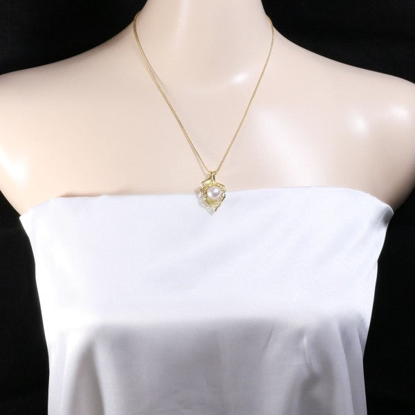 18K Yellow Gold South Sea Pearl Diamond Necklace for Women - Elegant Luxury Jewelry Gift for Wedding, Anniversary & Special Occasions