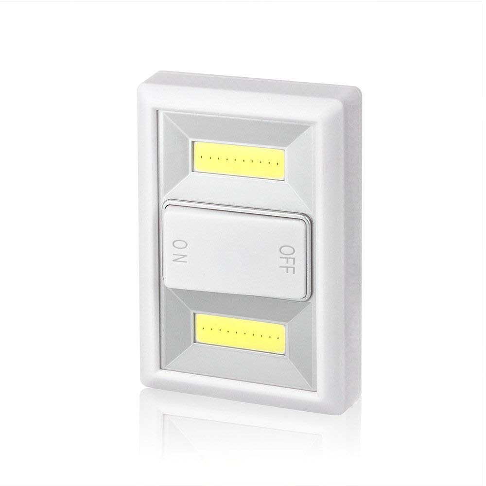 Magnetic Mini COB LED Wall Light - Battery Operated Night Lamp for Under Cabinet, Shelf, Closet - Safe Nightlight for Kids Room, Hallway, Garage & Indoor Lighting - Perfect for Bedrooms, Stairs, and Nursery Safety