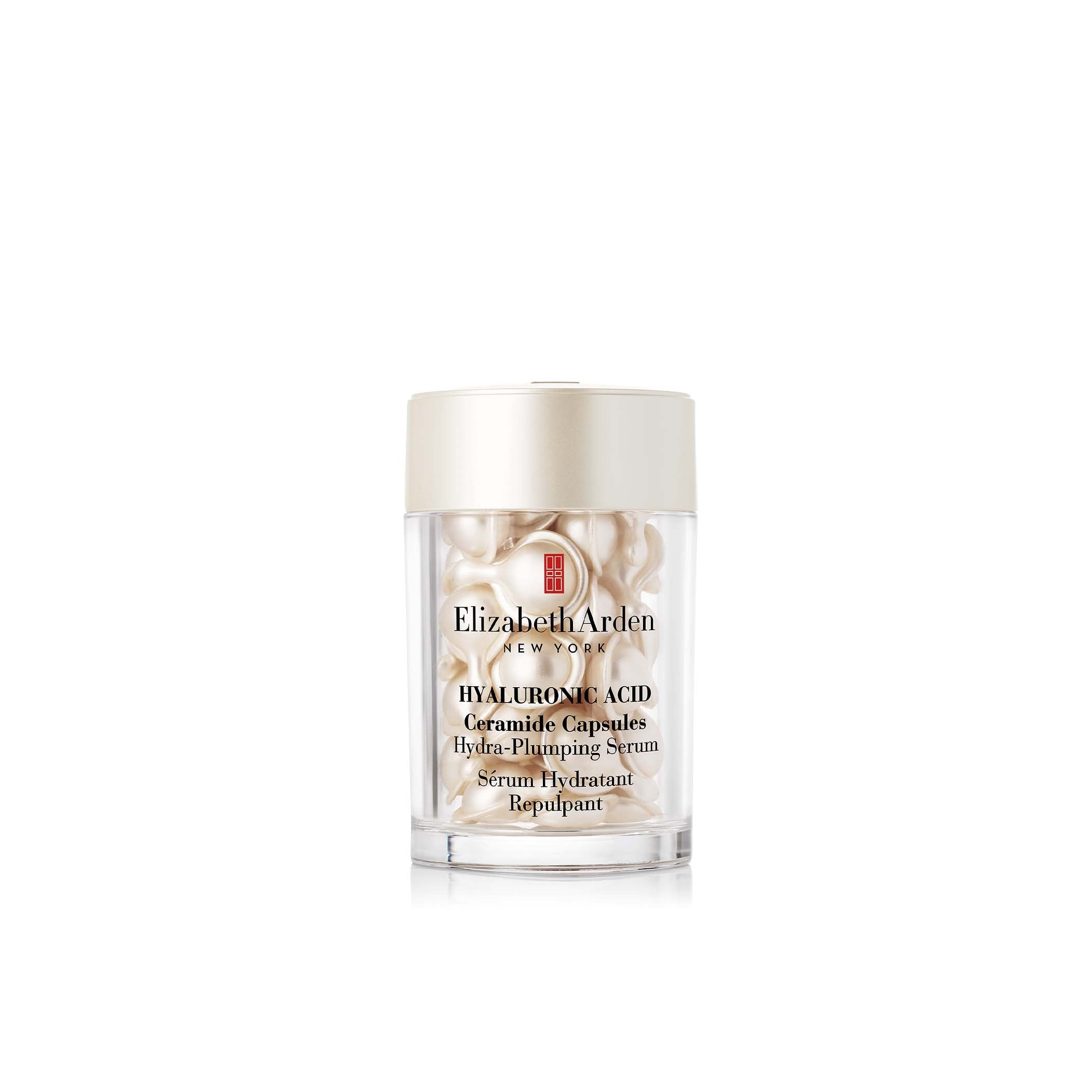 Hydra Plumping Serum with Hyaluronic Acid & Ceramide Capsules - Deep Hydration for Dry Skin, Anti-Aging Face Moisturizer - Perfect for Night Routine & Daily Skincare