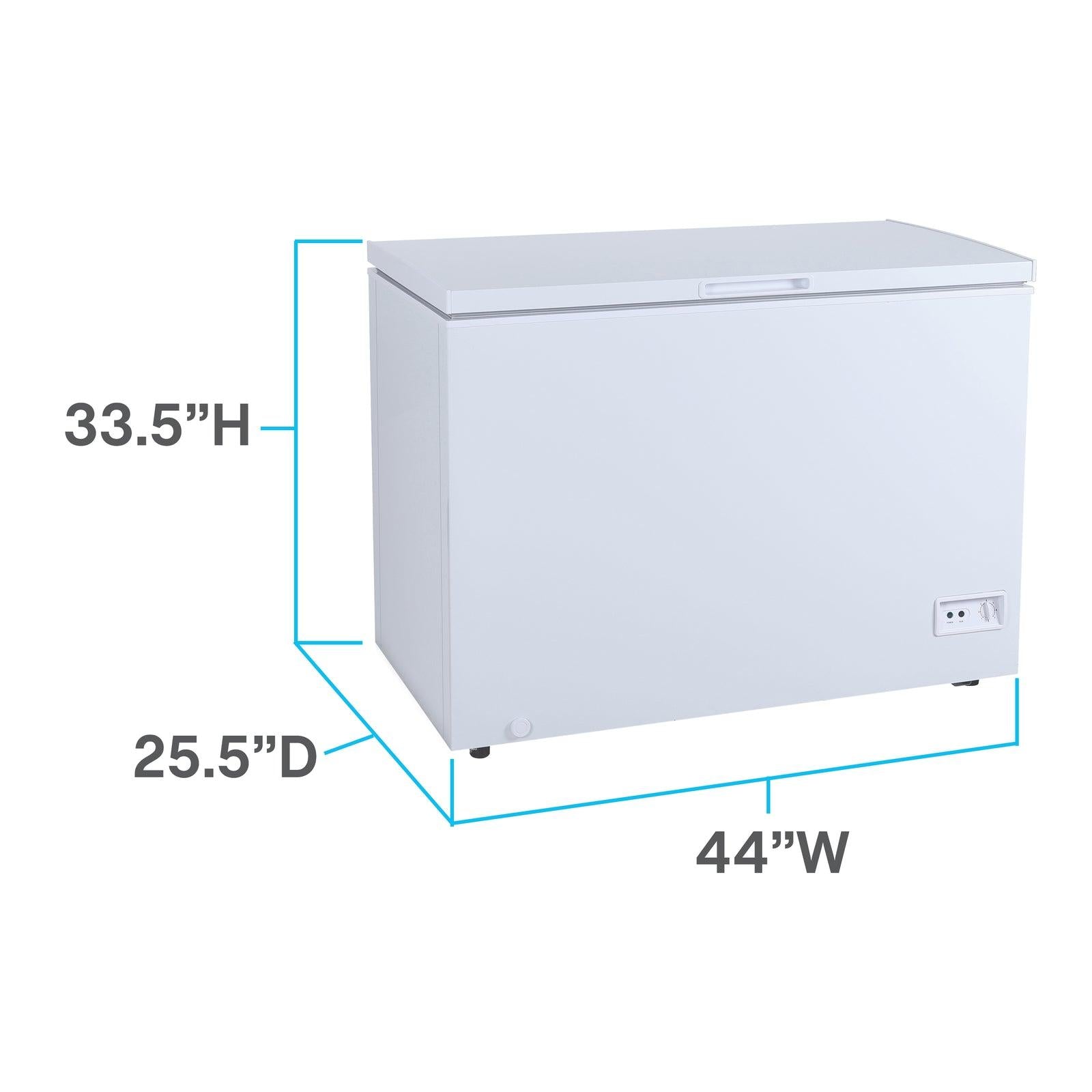 Avanti CF10F0W 10.0 Cu. Ft. Energy Efficient Chest Freezer - Garage Ready, Deep Freeze for Meat, Frozen Food Storage & Bulk Groceries - Perfect for Home, Basement, Garage or Commercial Use