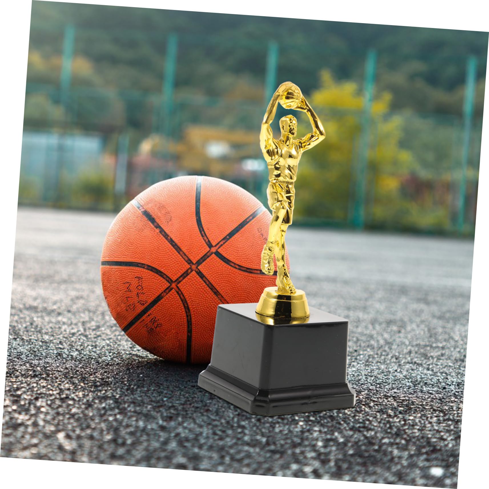 BRIGHTFUFU 2-Pack Classic Basketball Trophy Figurine - Commemorative Sports Award for Basketball Tournaments, Team Awards & Player Recognition