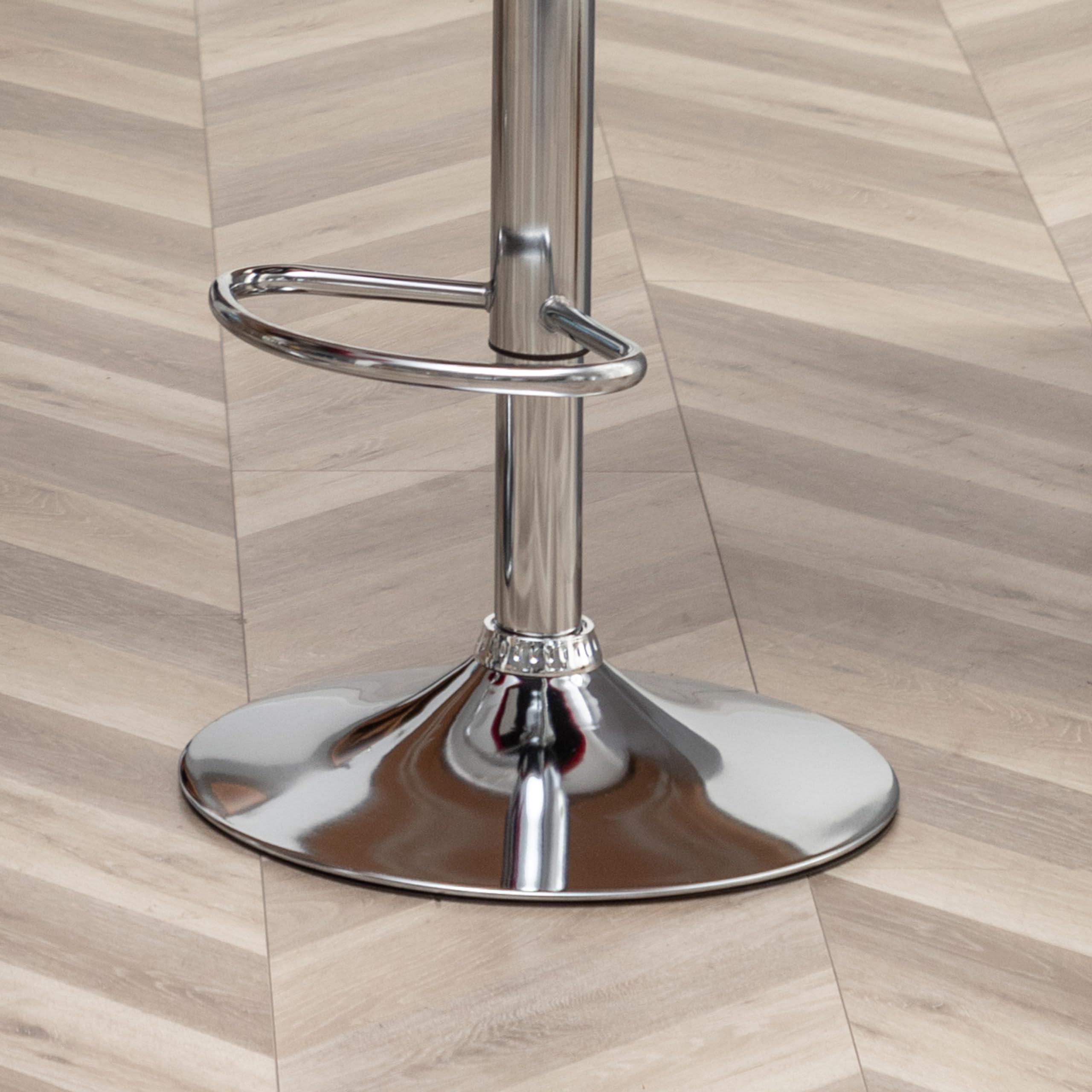 Roundhill Furniture Ellston Velvet Adjustable Swivel Bar Stools - Set of 2, Red Velvet Upholstered Counter Height Stools with Footrest - Perfect for Kitchen Island, Home Bar & Breakfast Nook