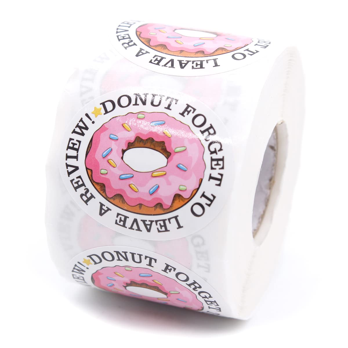 500 PCS Small Business Stickers - Donut Themed Packaging, Shipping & Thank You Labels - Perfect for Etsy Sellers, Online Shops & Handmade Product Packaging