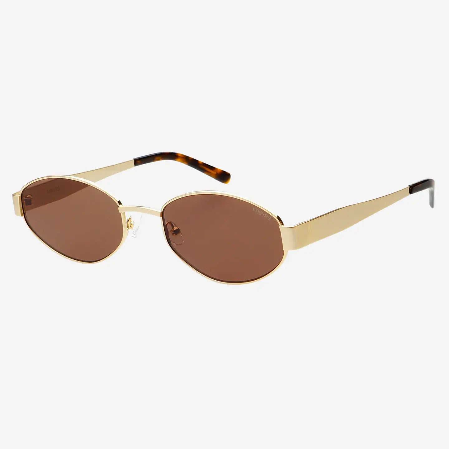 Soho Women's Oval Sunglasses - Gold/Brown Frame UV Protection - Fashionable & Stylish for Outdoor Activities, Beach, Driving & Summer Vacations