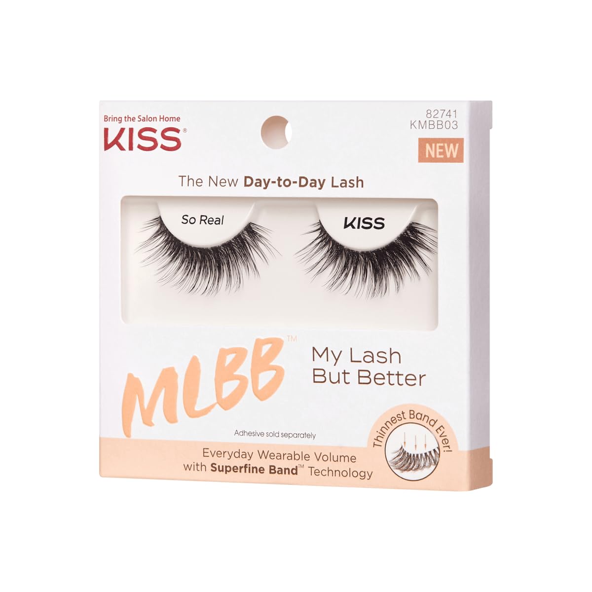 KISS My Lash But Better False Eyelashes - 'So Real' 12mm Reusable Strip Lashes (1 Pair) | Contact Lens Friendly & Easy to Apply | Perfect for Daily Wear, Special Occasions & Enhancing Natural Beauty