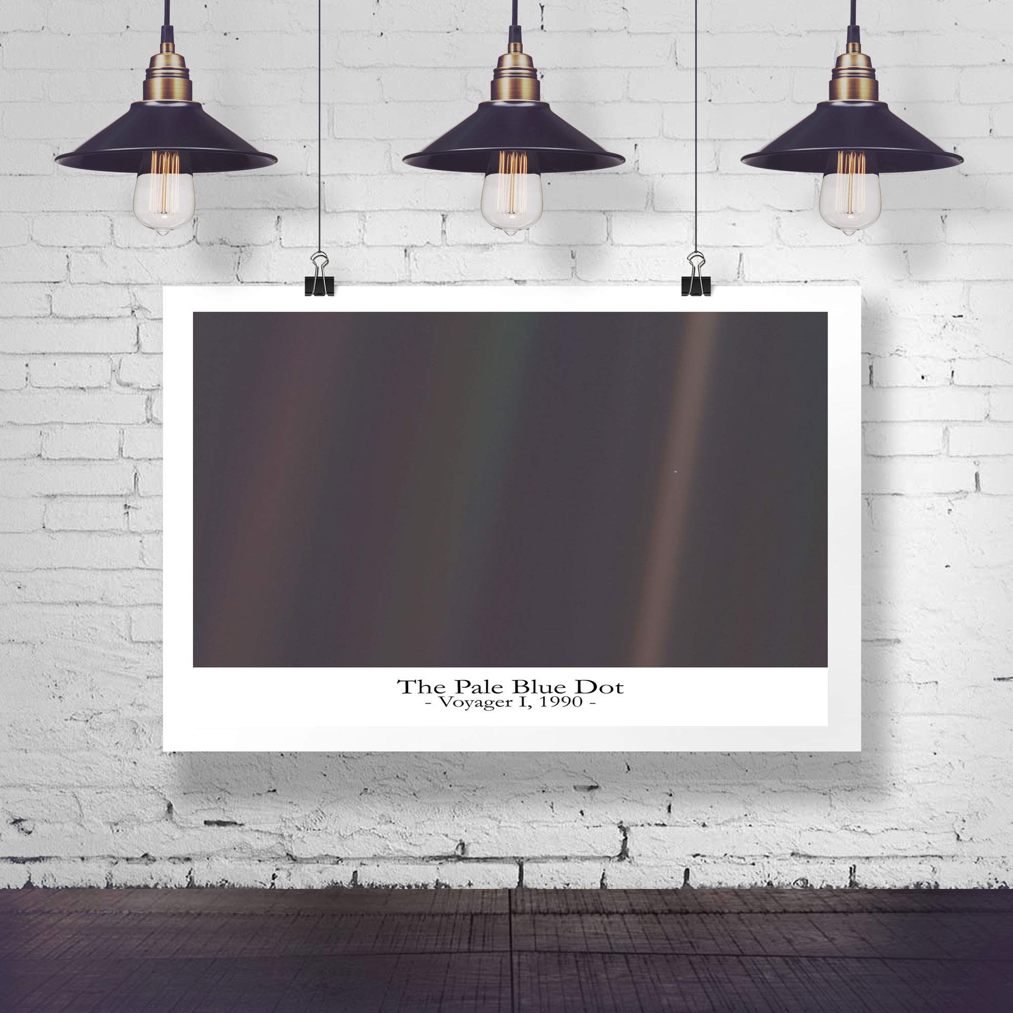 Earth Pale Blue Dot Wall Art - NASA Voyager 1 Space Astronomy Poster | Minimalist Home Decor, Science Art Print for Bedroom & Office (33.1 x 46.8 inches) - Perfect for Space Enthusiasts, Astronomy Gifts & Modern Interior Design