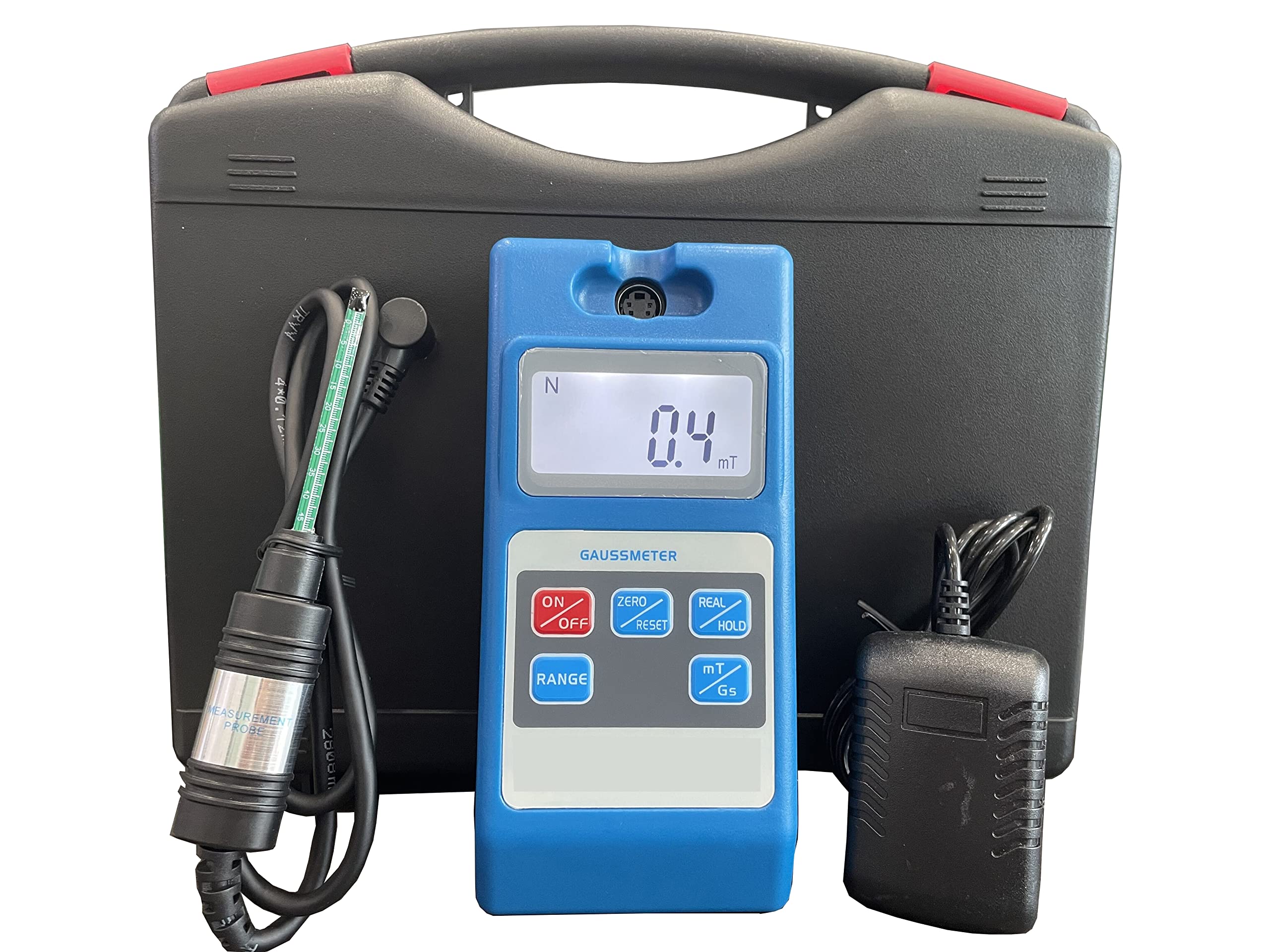Digital Gauss Meter - WT103 High Precision Surface Magnetic Field Tester (0-200mT/0-2000mT) with LCD Display, NS Function & Metal Probe | Tesla Meter for Industrial Testing, Electronics Repair & Physics Labs