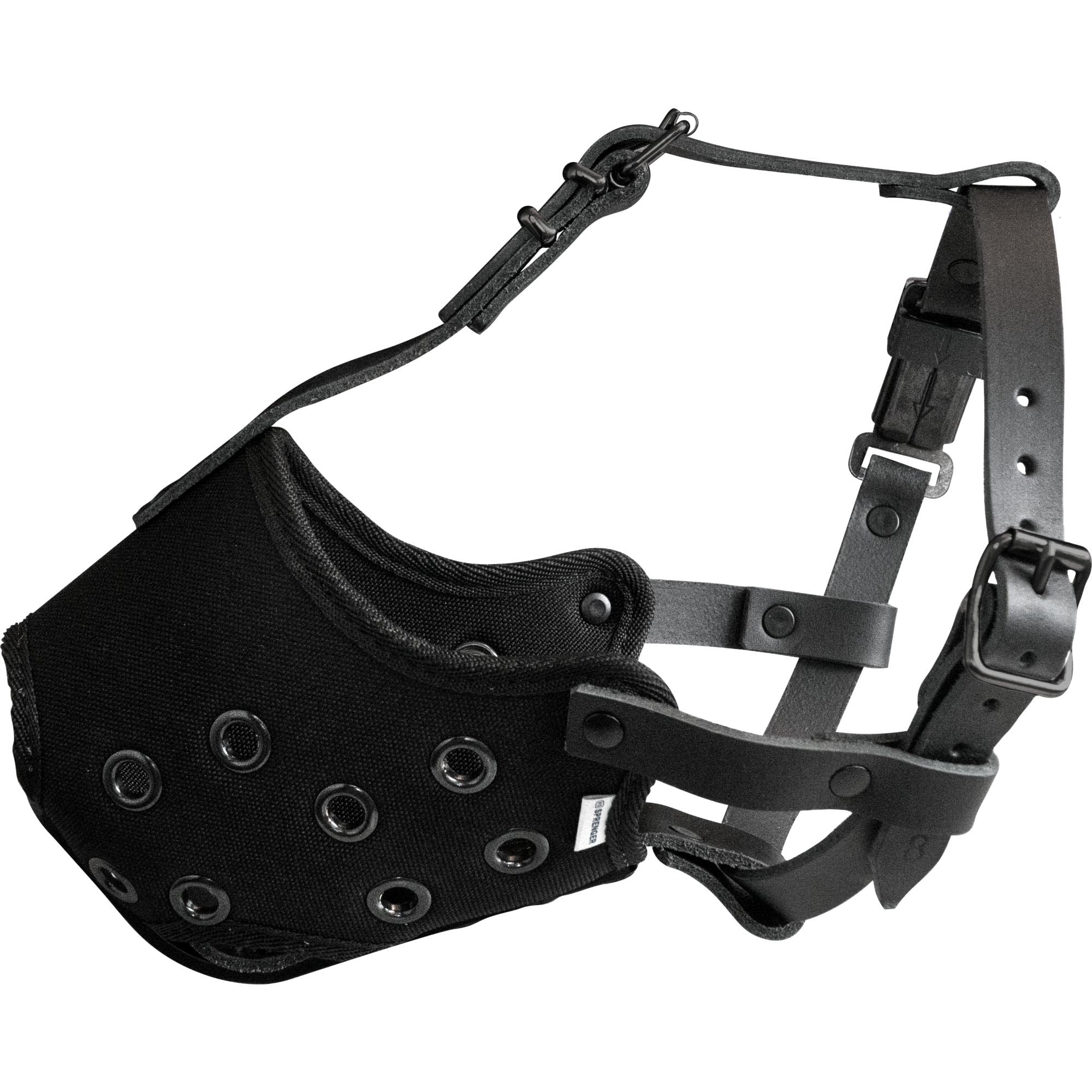 **Sprenger Adjustable Basket Dog Muzzle for Large Dogs – No Biting, Barking, Chewing – Secure & Comfortable Fit for Working Dogs – Black (Size 7-8) – Perfect for Training, Walks & Vet Visits**