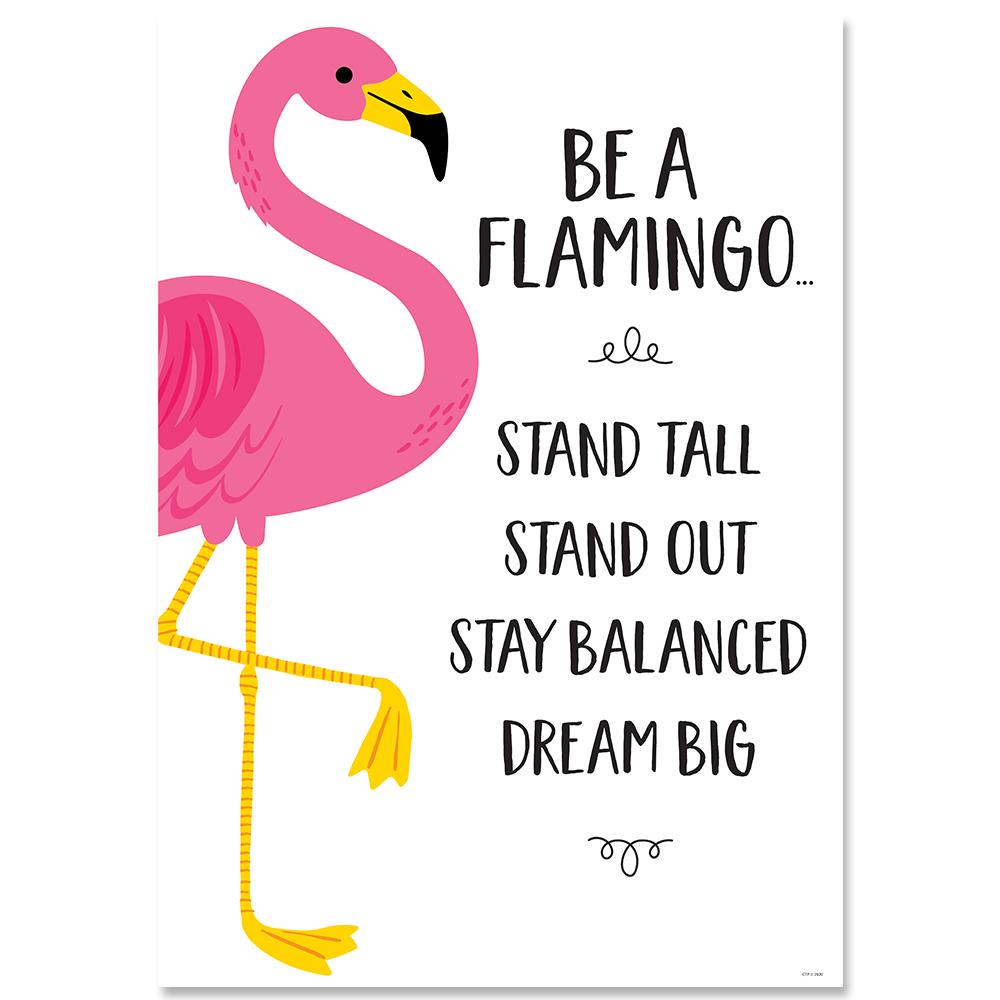 Flamingo Wall Art Poster - Tropical Pink Flamingo Decor for Beach House, Bathroom, Bedroom & Living Room - Unique Home & Office Wall Decor