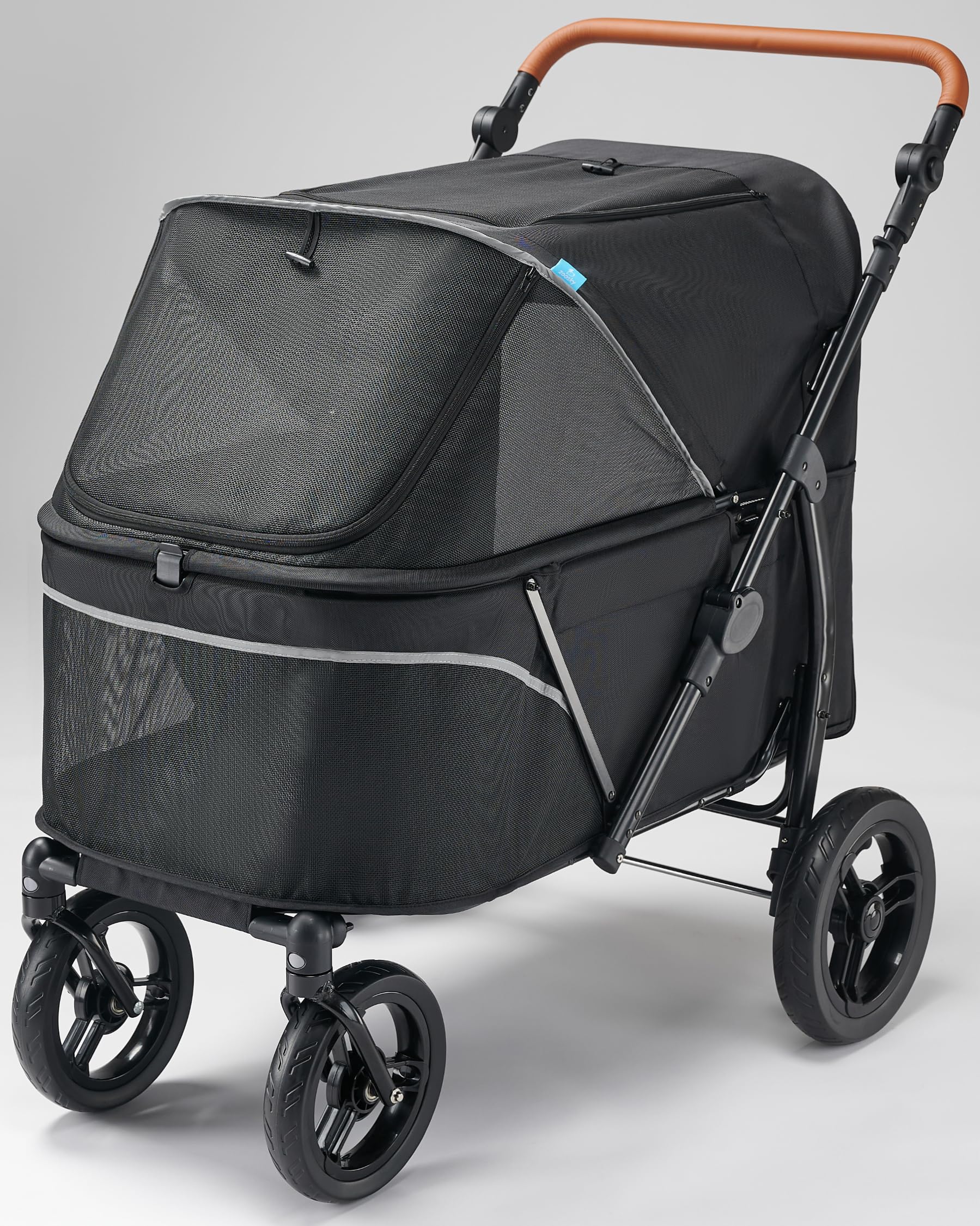 XL Dog Stroller for Large Dogs Up to 110lbs - All Terrain Pet Stroller with Adjustable Handle & 1680D Waterproof Oxford Fabric - Perfect for Hiking, Shopping, and Vet Visits