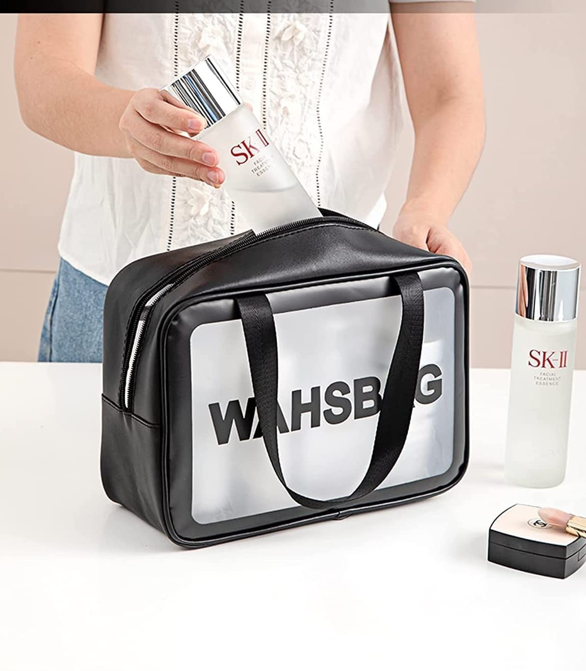 VIBGYOR Travel Cosmetic Organizer Bag - Waterproof Makeup Pouch & Toiletry Bag for Women & Girls | Perfect for Travel, Gym & Daily Use