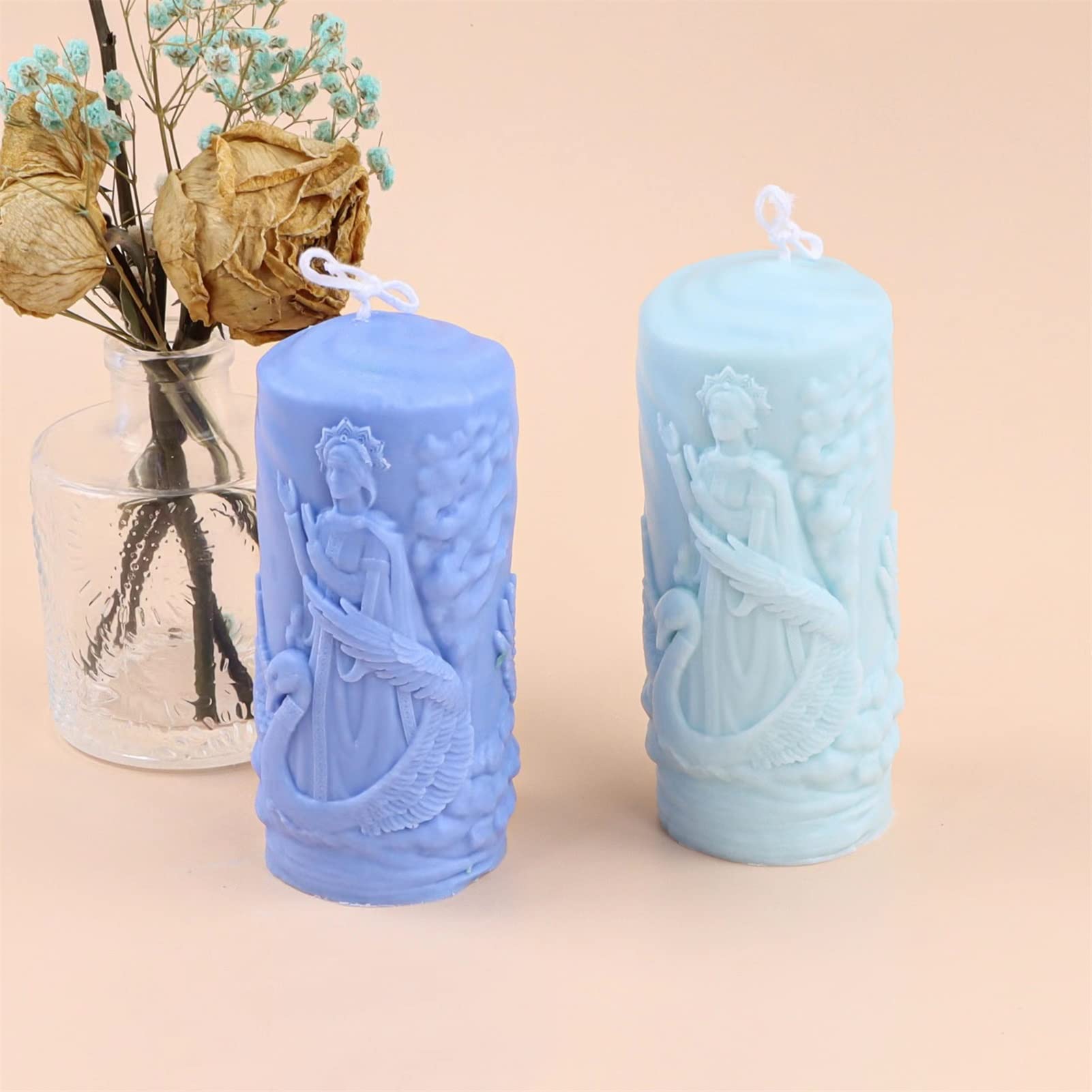 Premium Silicone Soap Molds for DIY Crafts - Beautiful Indian Girl & Floral Design for Handmade Soap Making | Perfect for Home Spa, Wedding Favors, and DIY Gift Supplies by YSCEN