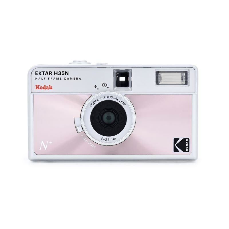 Kodak Ektar H35N Reusable Half Frame Film Camera - Glazed Pink | Vintage Style 35mm Film Photography | Perfect for Travel, Street Photography & Creative Projects