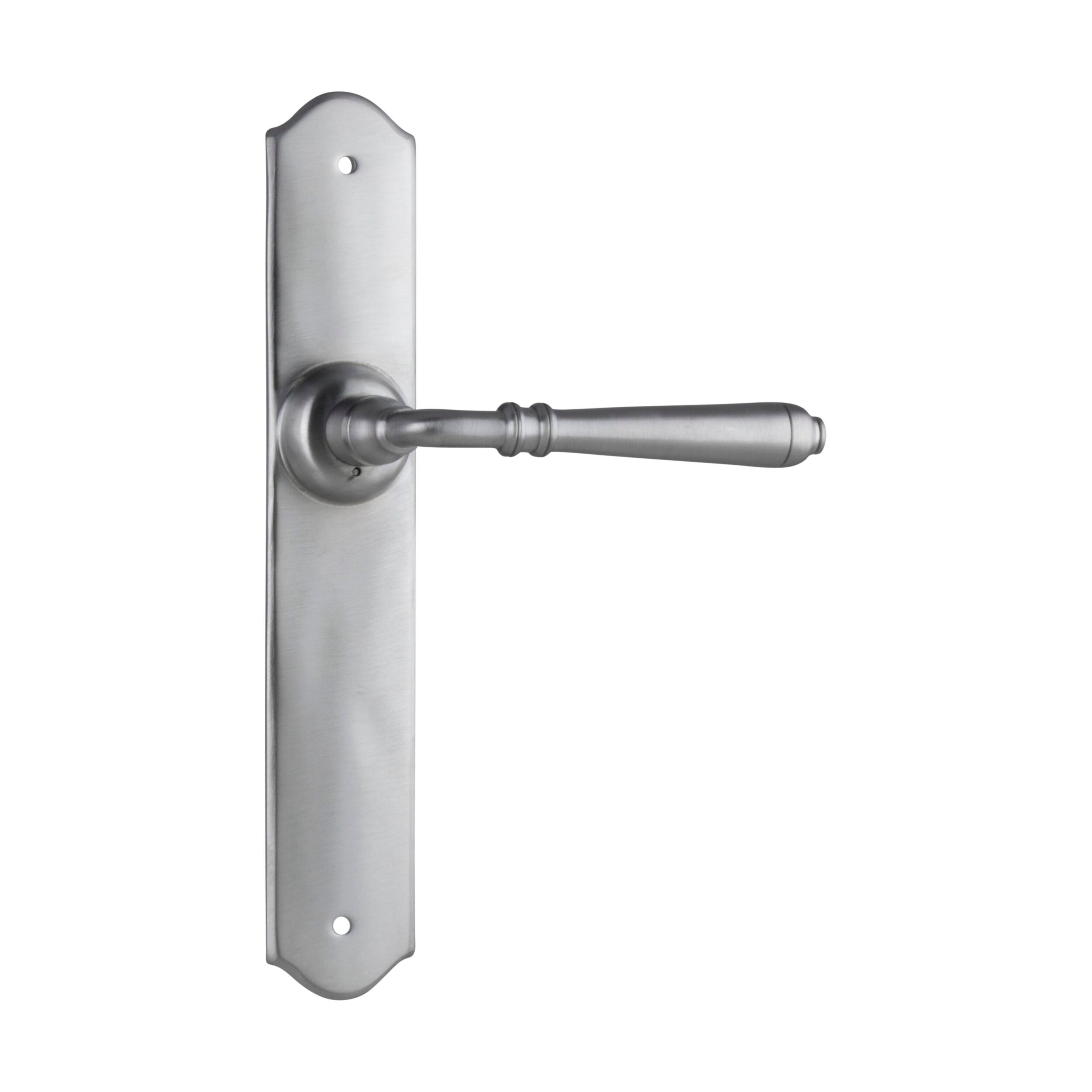 0749 Door Lever Reims Latch Pair - Satin Chrome Finish - 240mm x 40mm x 70mm (HxWxP) - Premium Interior Door Handles for Home & Office Use