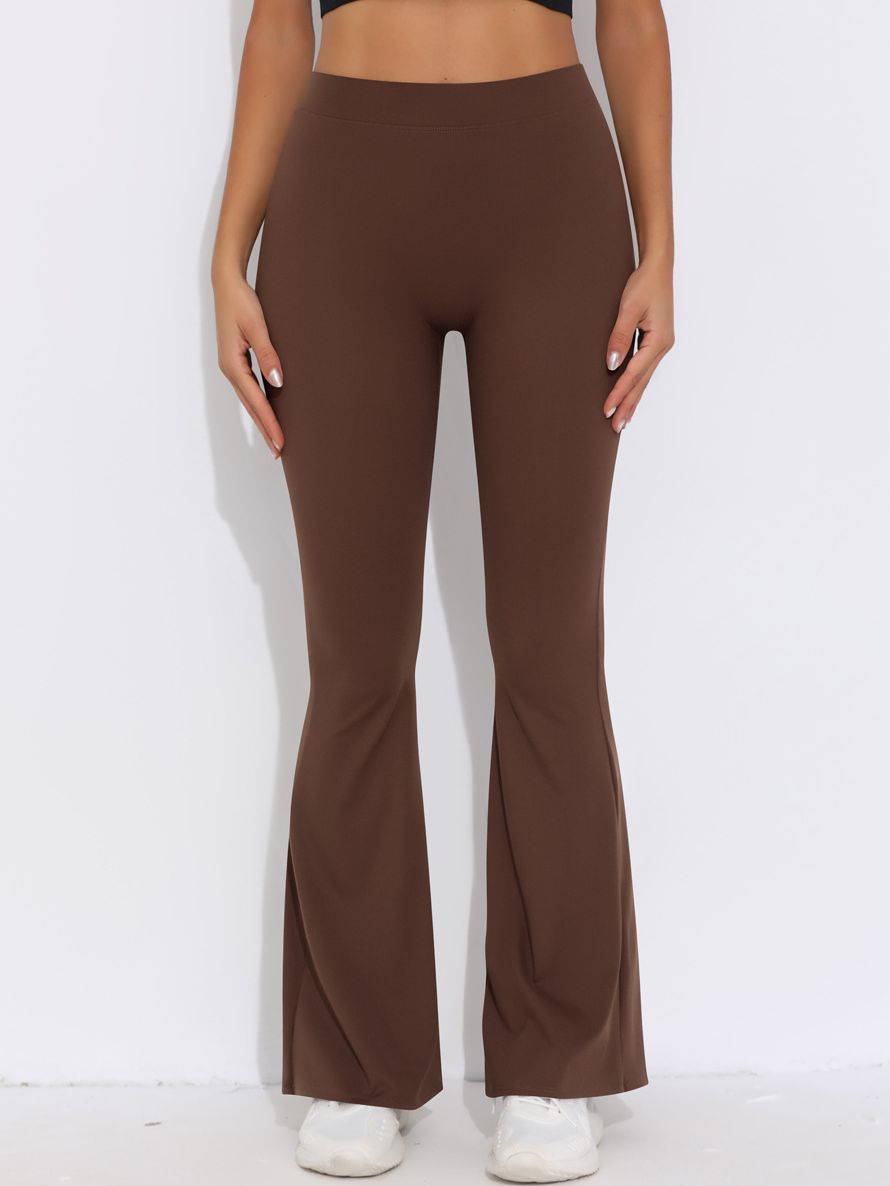ZASUWA Women's V-Shaped Waist Scrunch Butt Lifting High Waisted Quick Dry Flare Leggings - Perfect for Yoga, Workout & Casual Wear
