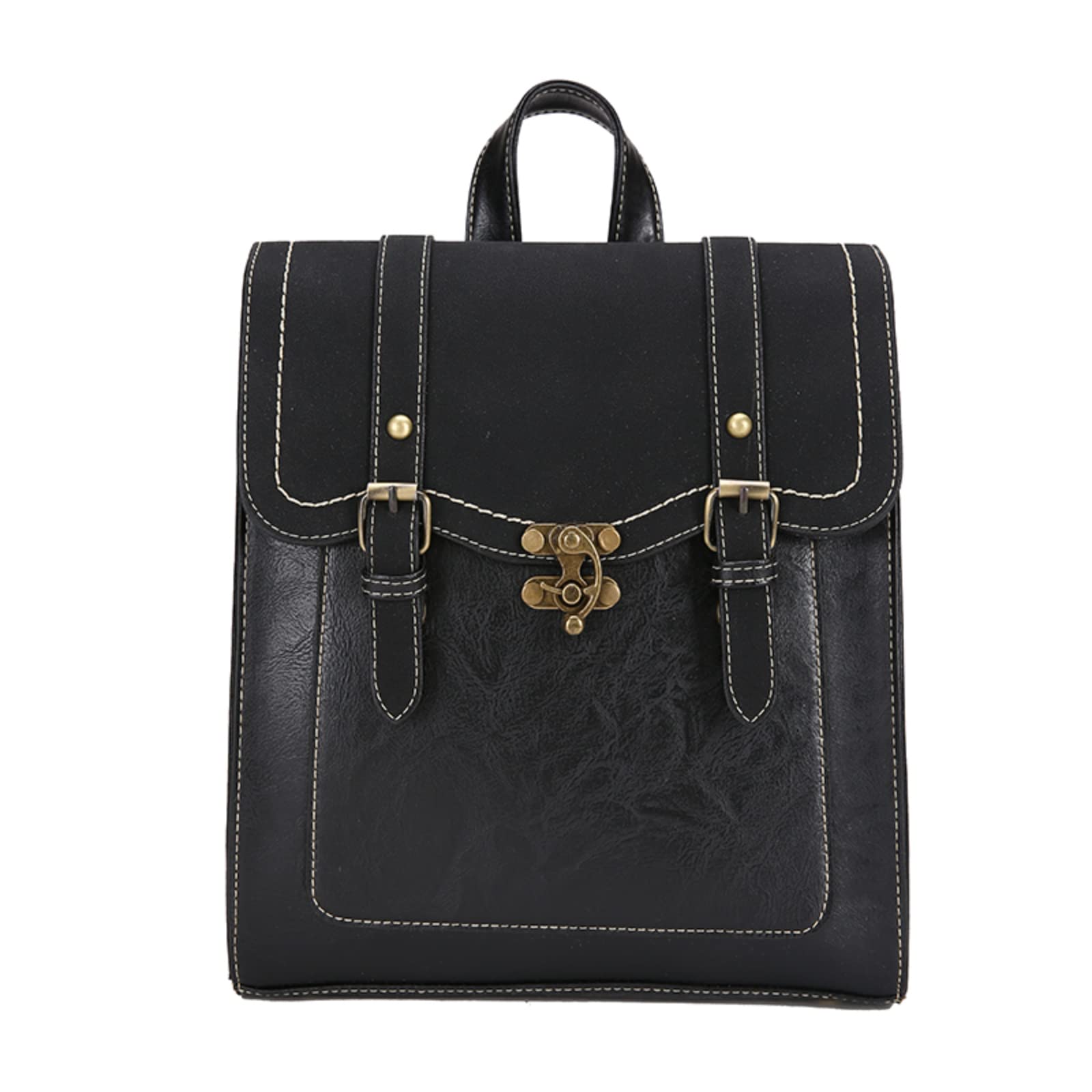 Vintage PU Leather Women's Backpack - Stylish School Bag for College Girls, Durable Shoulder Bag for Everyday Use | Perfect for Campus, Travel & Work Commute