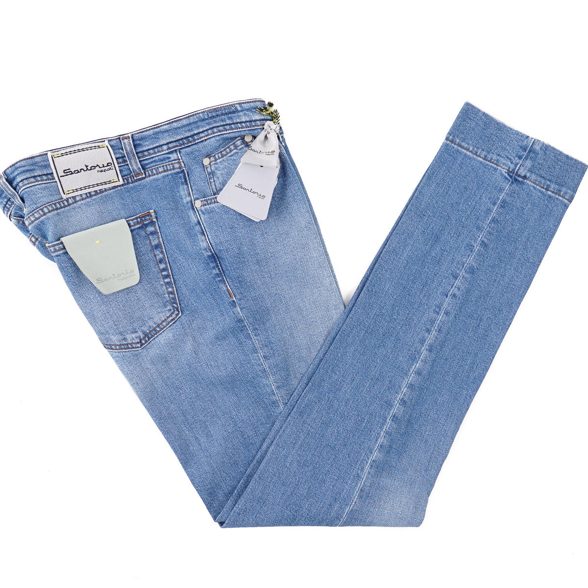 Sartorio Men's Straight Fit Denim Jeans - Classic Blue Stretch Comfortable Casual Pants for Everyday Wear, Work & Weekend Outings