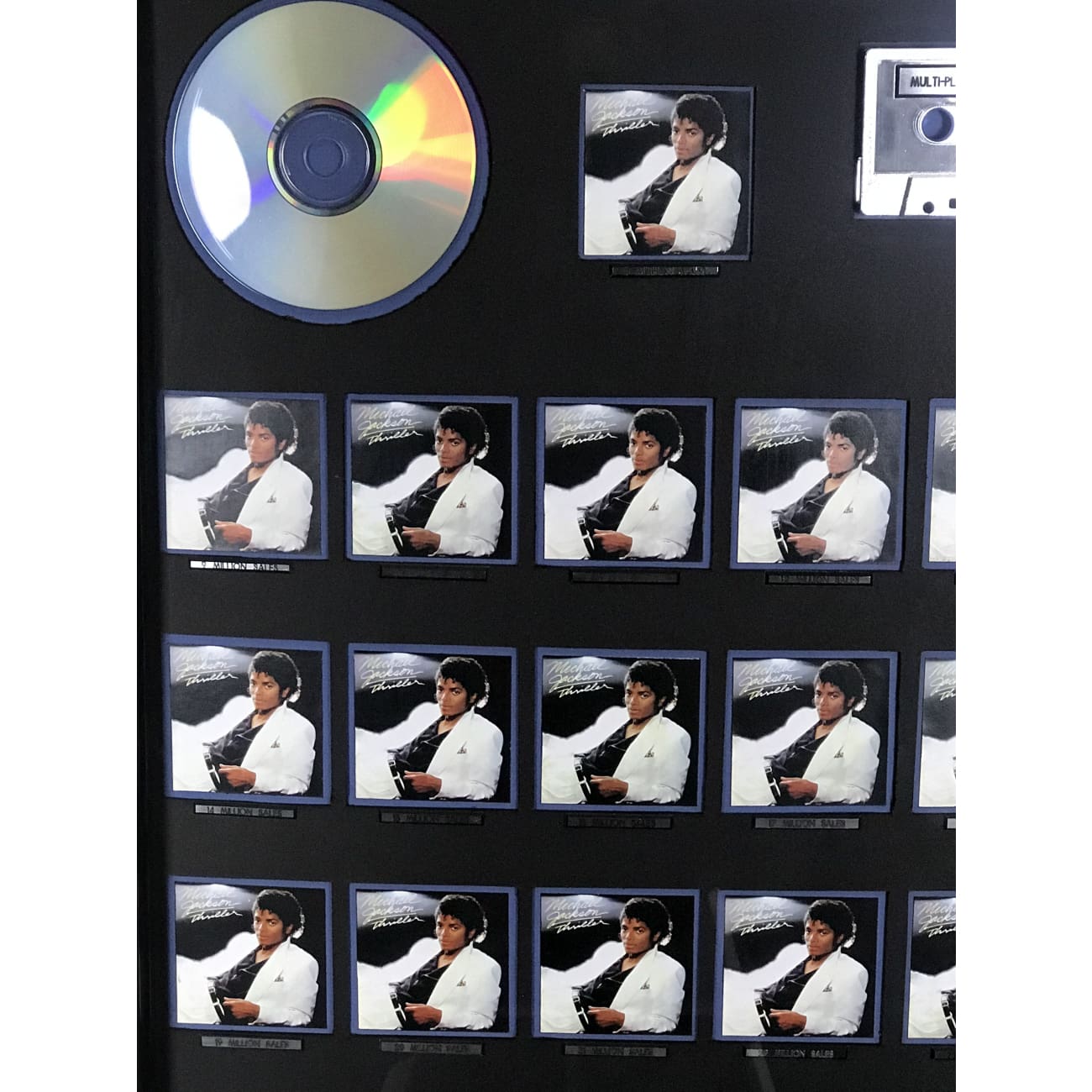 Michael Jackson Thriller RIAA 25x Platinum Award - Rare Collectible Music Memorabilia for Fans & Display