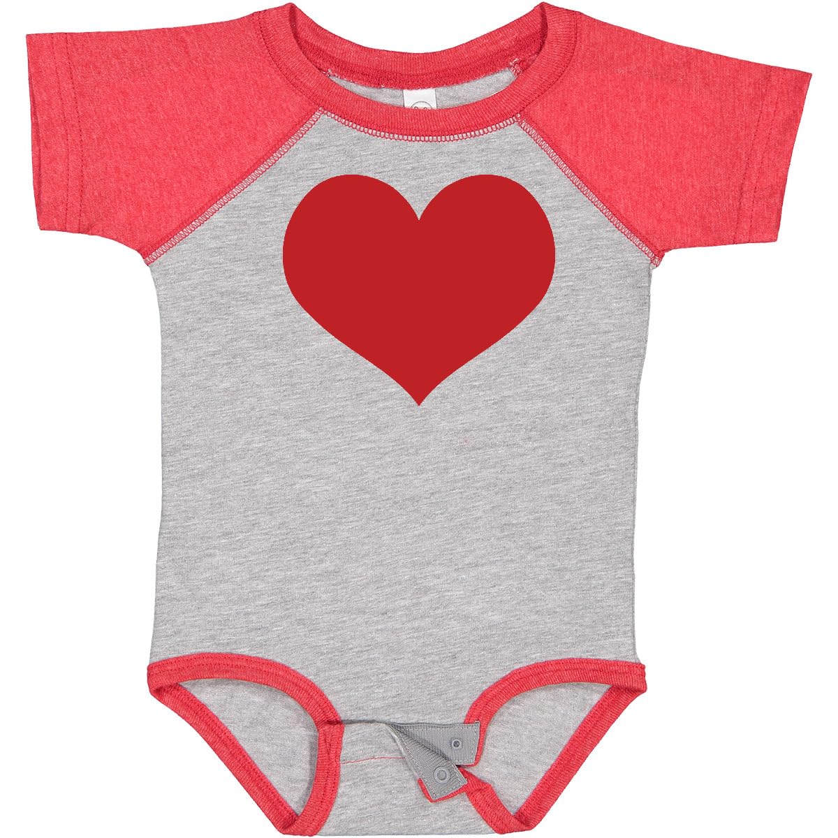 Inktastic Red Heart Valentine Baby Bodysuit - Cute Valentine's Day Outfit for Infants & Toddlers - Perfect for Valentine's Day Photos, Gifts & Family Celebrations