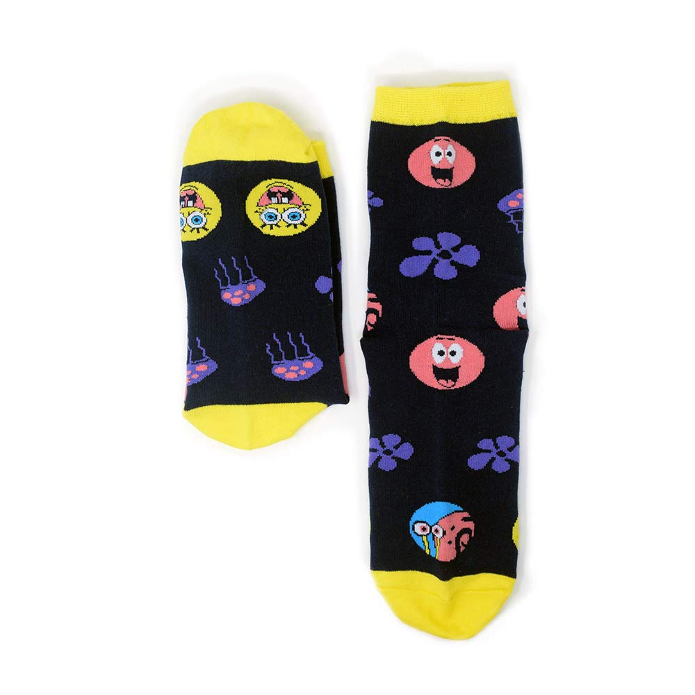 SpongeBob SquarePants Cartoon Character Socks for Kids - Fun & Comfortable Ankle Socks for Boys & Girls - Perfect for School, Playtime & Nickelodeon Fans