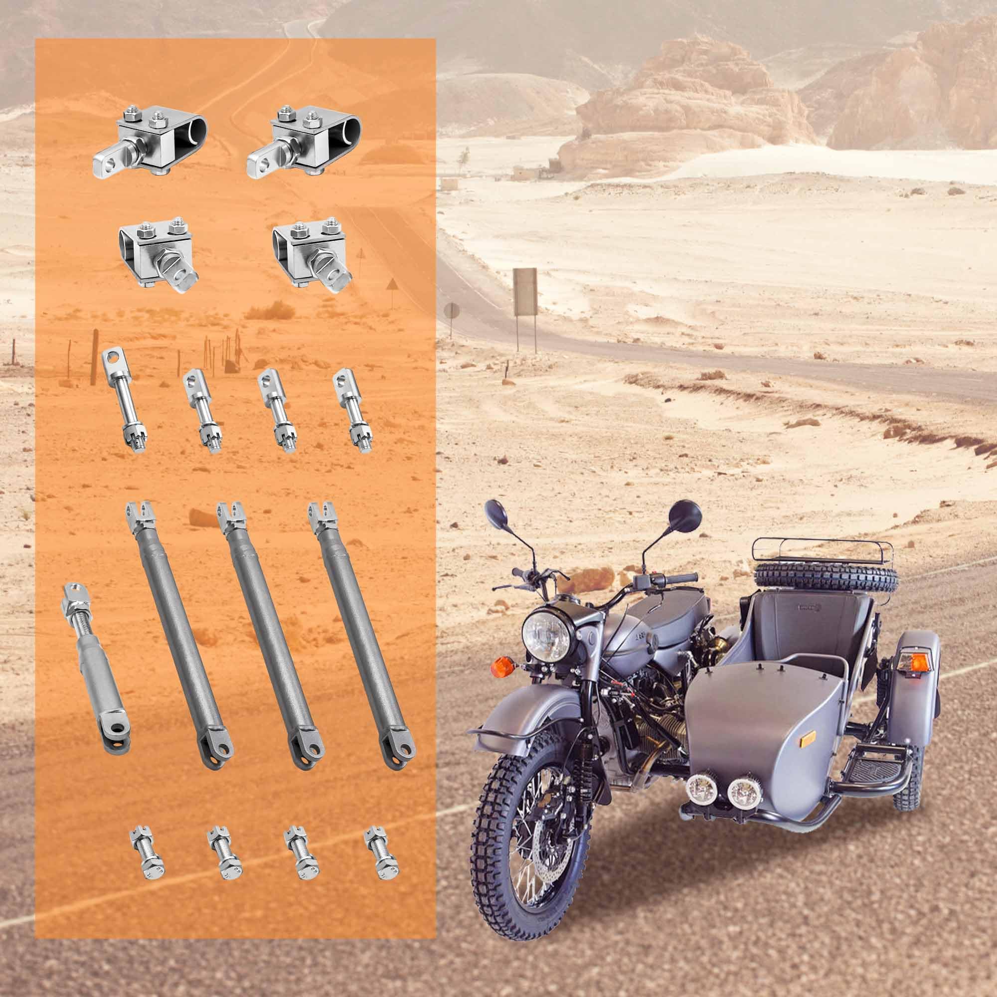 Universal Sidecar U-Clamp Frame Mount Struts Kit for Harley - Heavy Duty Motorcycle Sidecar Installation Accessories | Perfect for Touring, Custom Builds & Adventure Riding